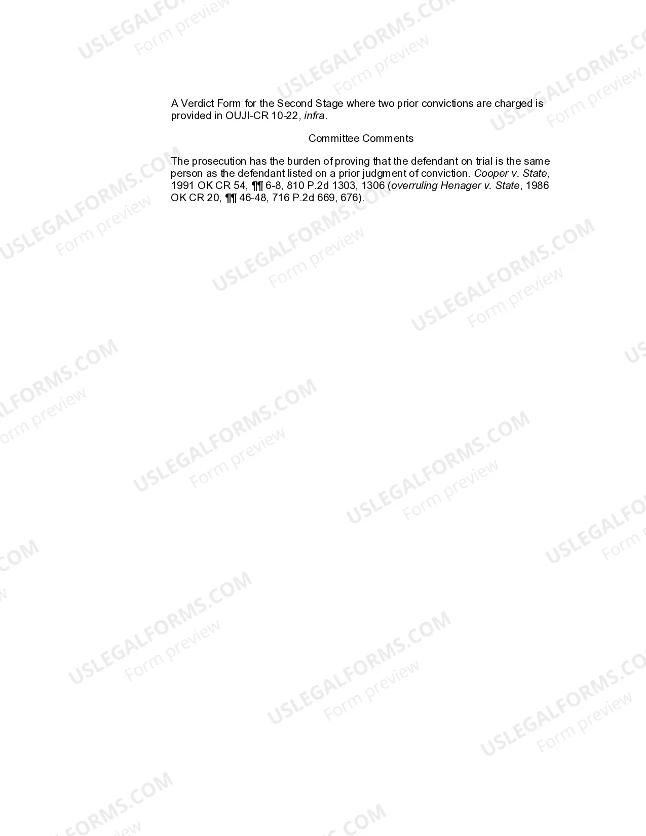 Preview Return of Verdict-Propr Convictions Contested (Second Stage)