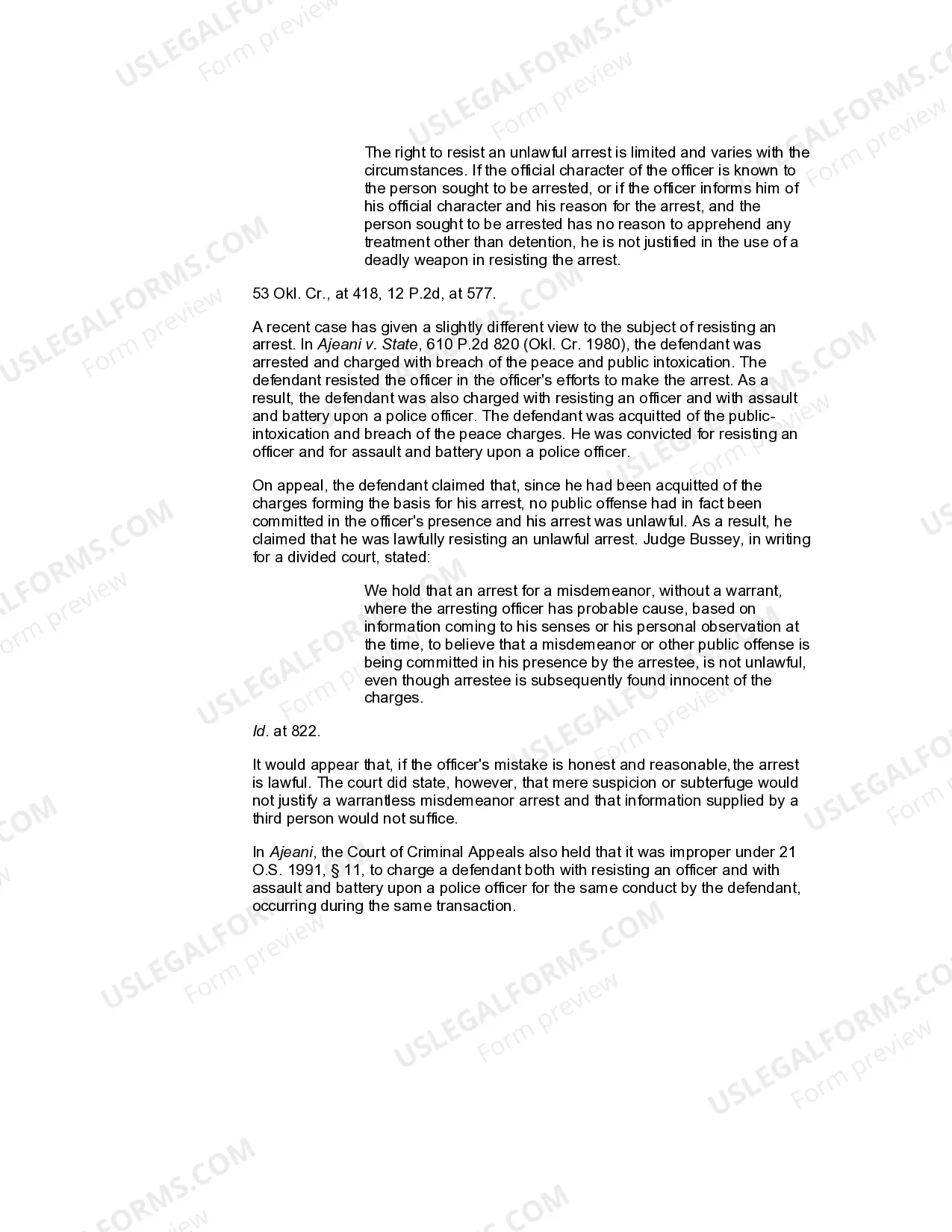 Preview Resisting A/An Peave/Executive Officer-Elements