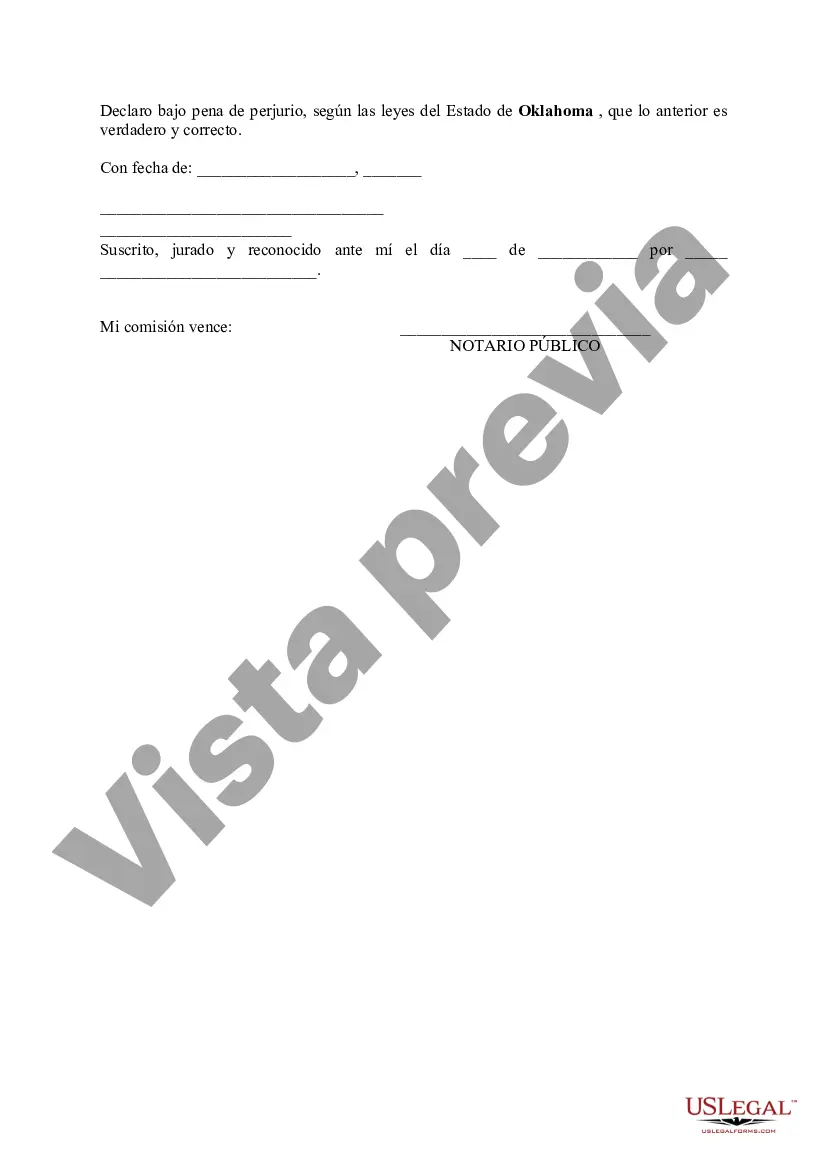 Preview Declaración jurada del administrador sobreviviente