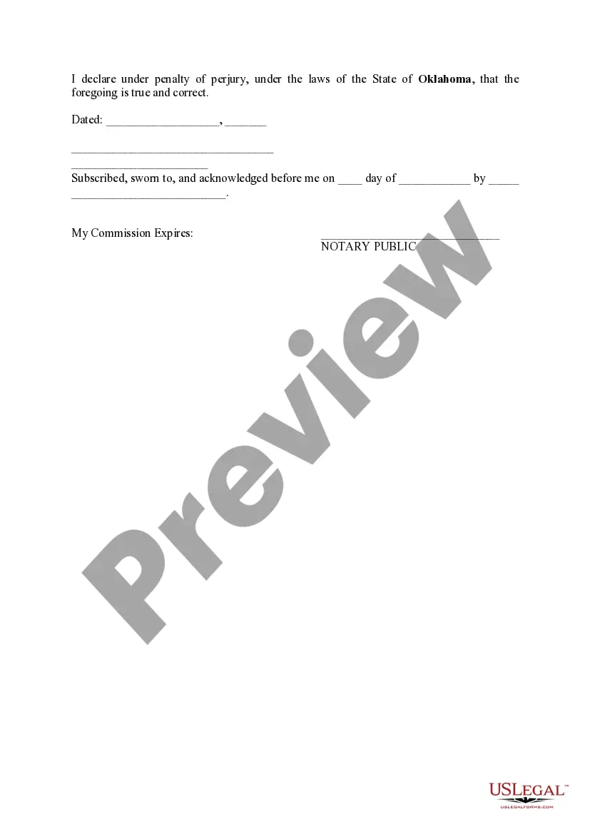 Preview Affidavit of Surviving Trustee