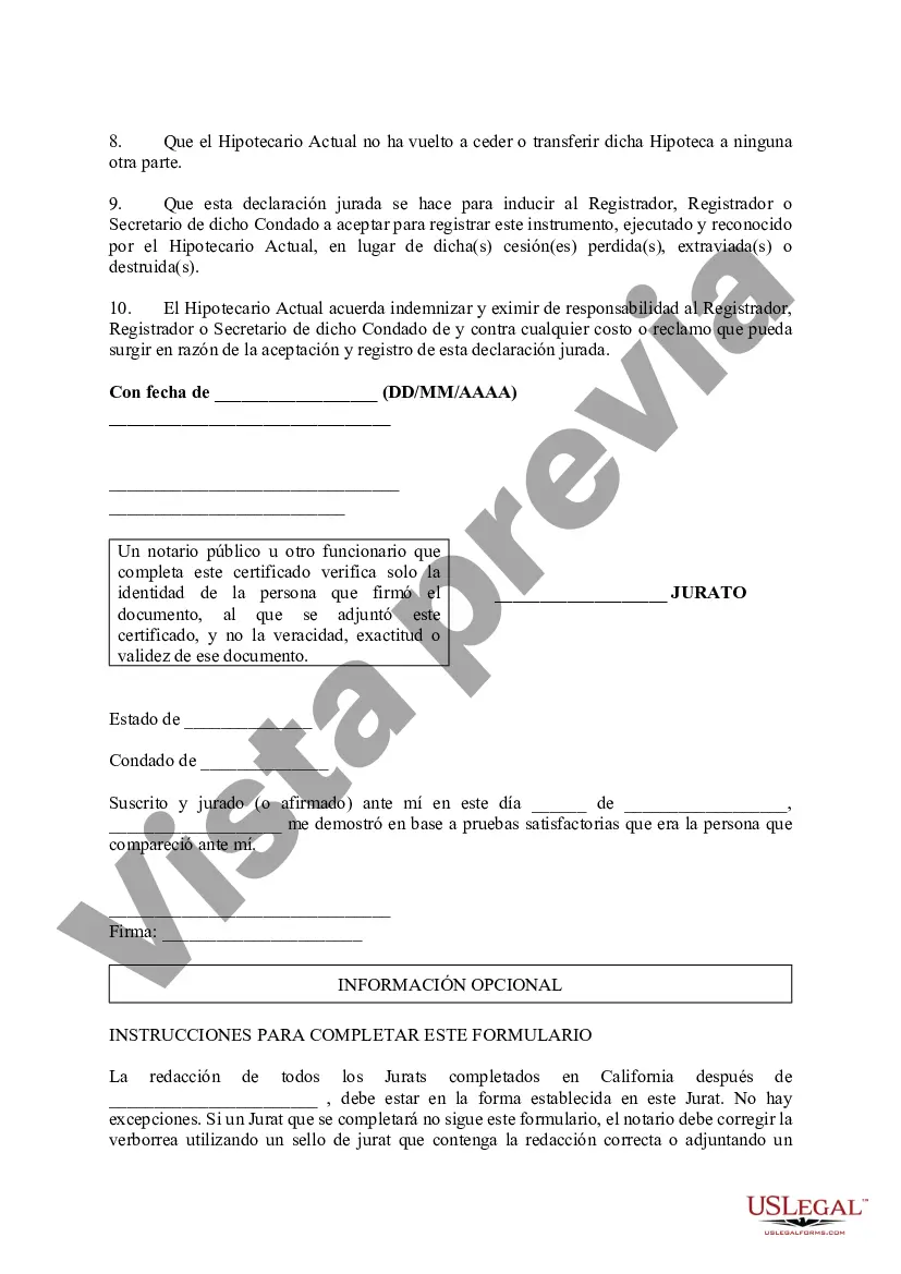 Preview Declaración Jurada de Asignación Faltante