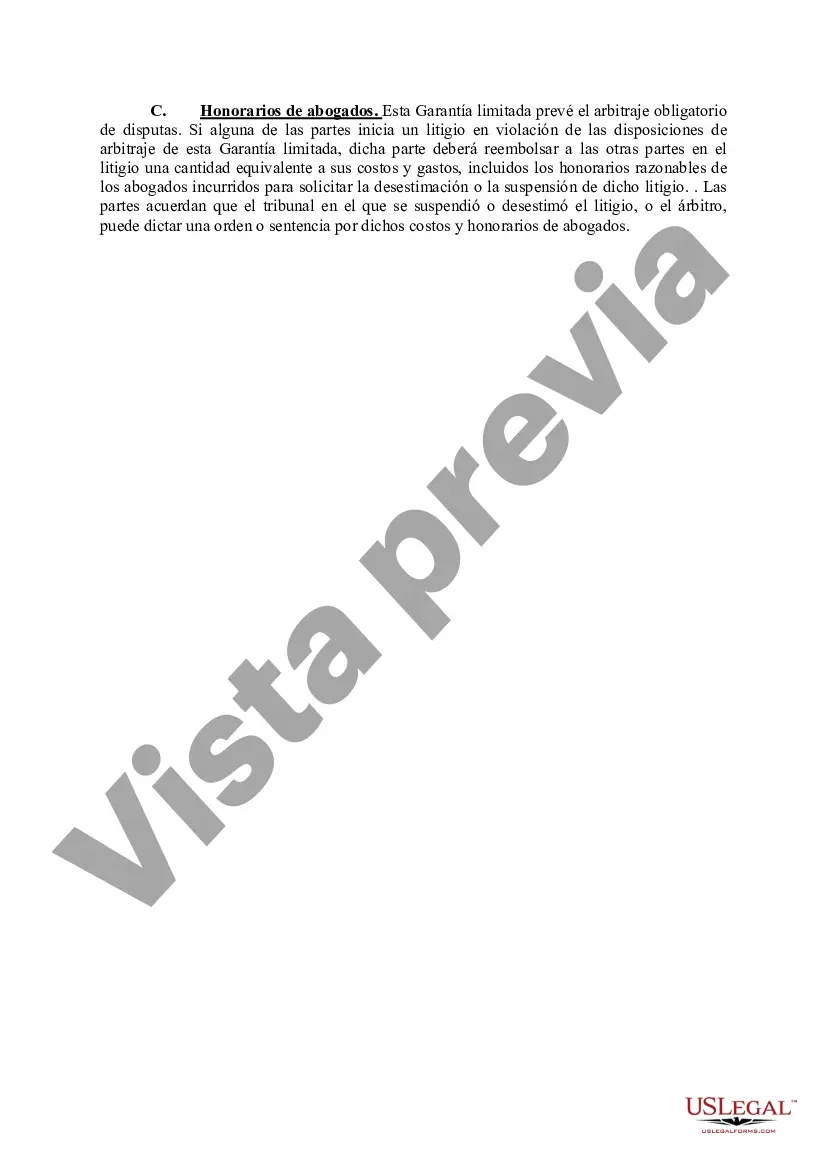 Preview Vivienda limitada de un año del constructor
