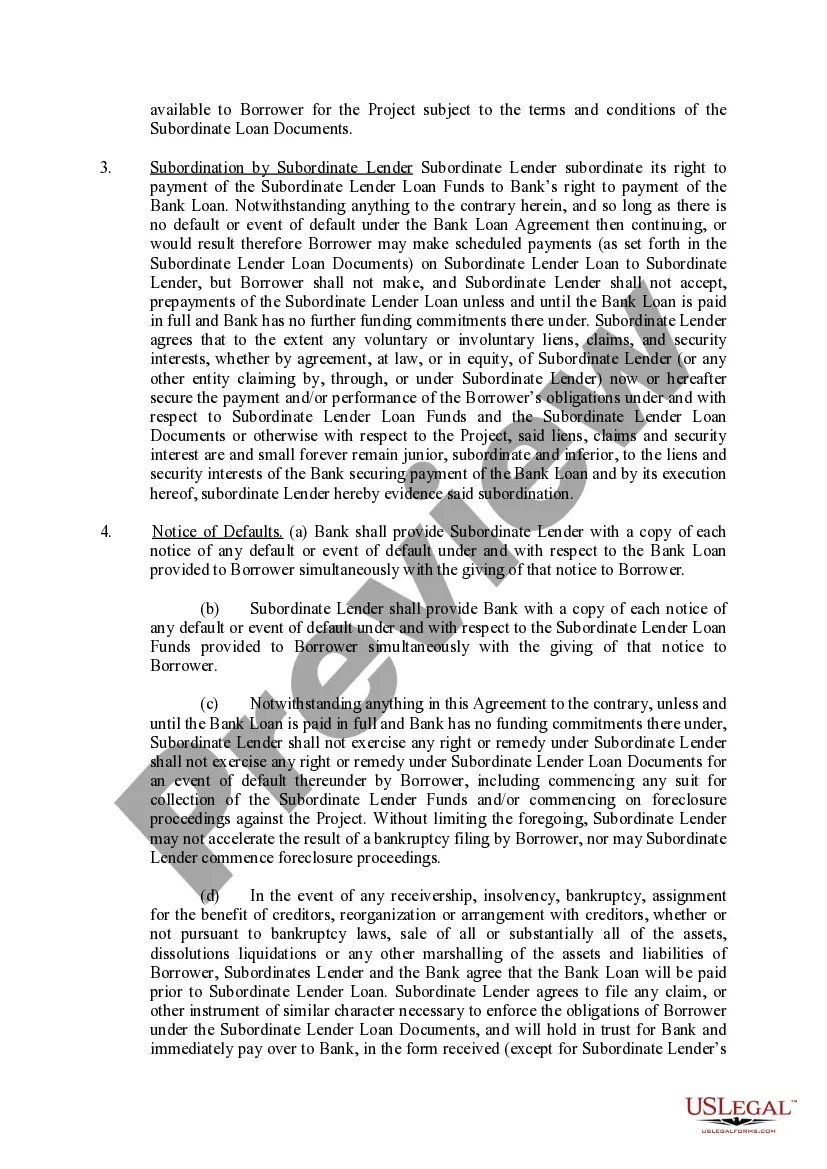 Preview Intercreditor and SubordinationAgreement
