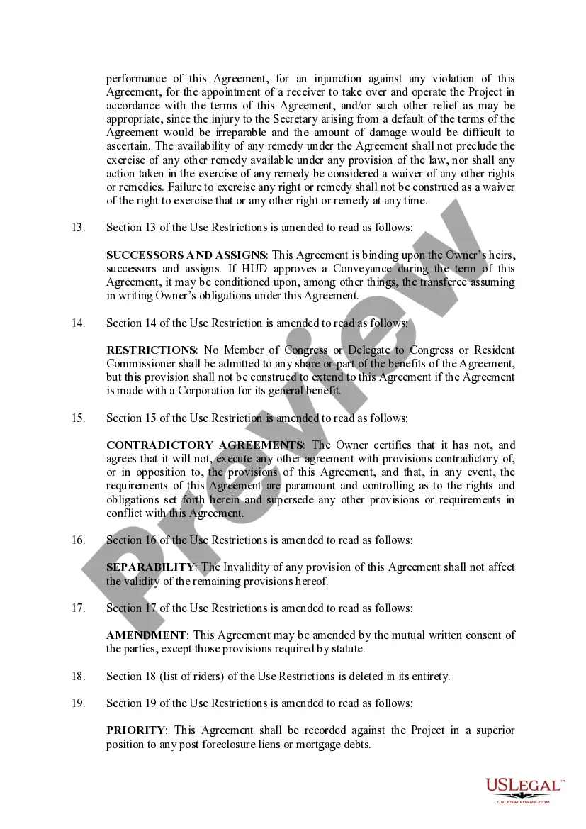 Preview Amended and Restated Use Agreement