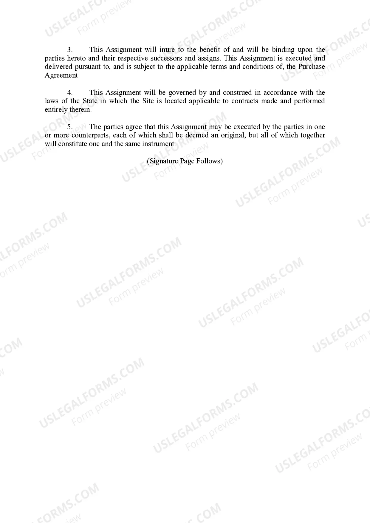 Preview Assignment and Assumption of Lease