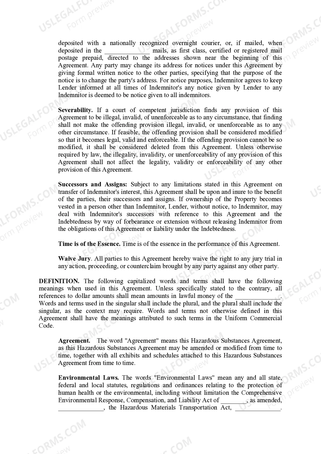 Preview Unimproved Land Sales Agreement