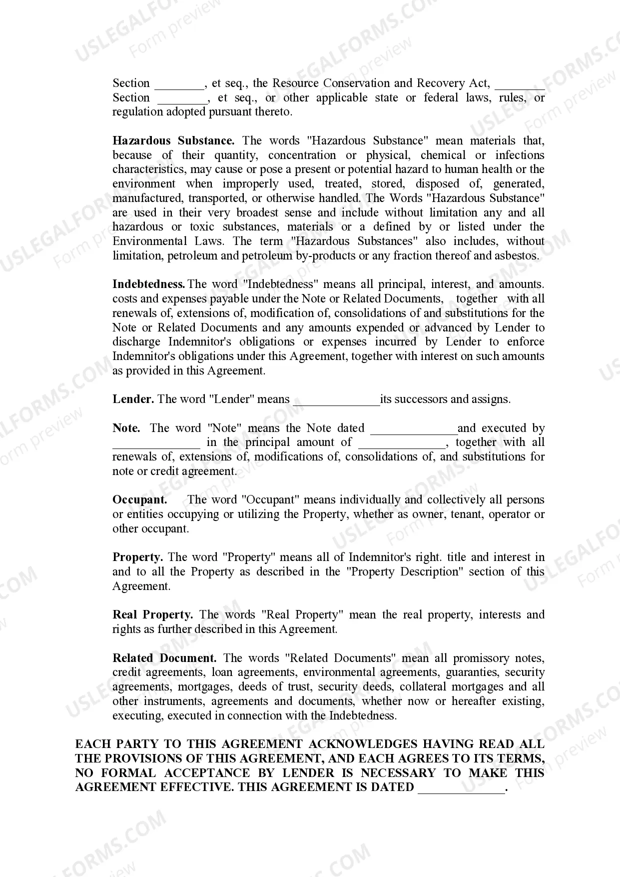 Preview Unimproved Land Sales Agreement