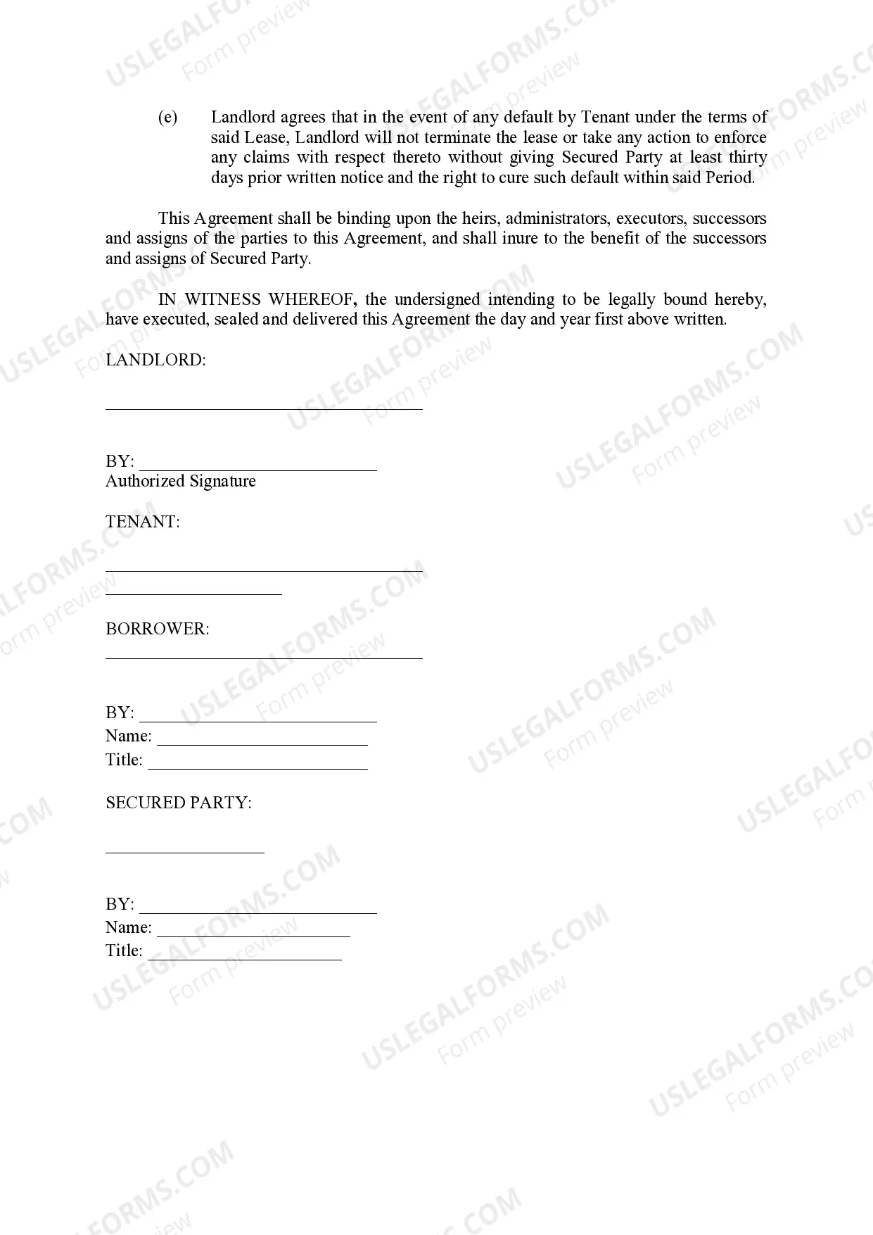 Preview Landlord's Release and Consent