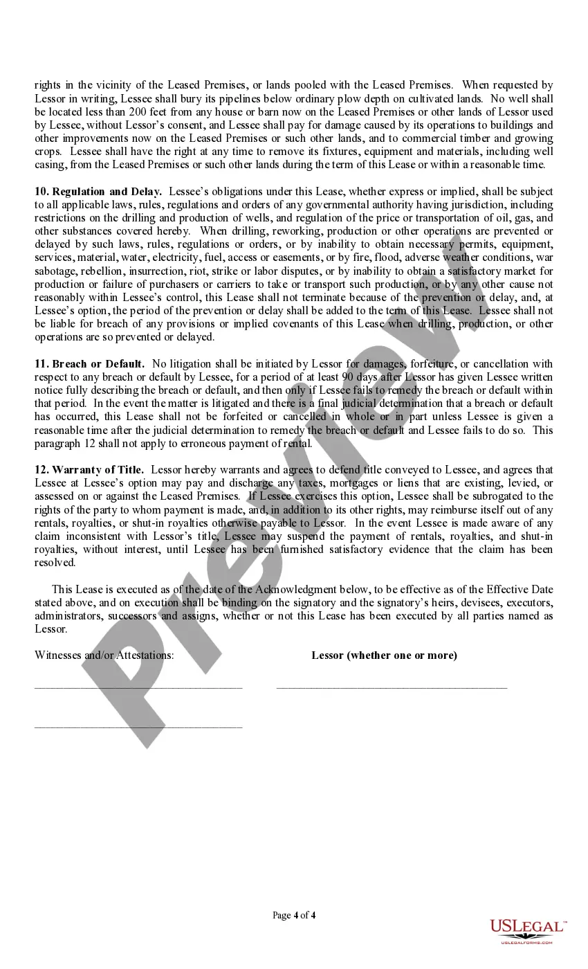 Preview Paid Up Lease Pooling Provision