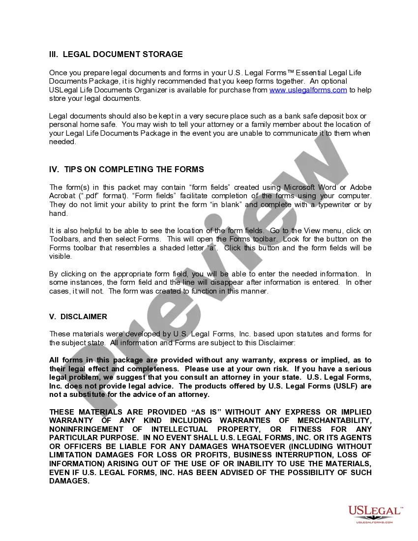 Preview Oklahoma Life Documents Planning Package, including Will, Power of Attorney and Living Will