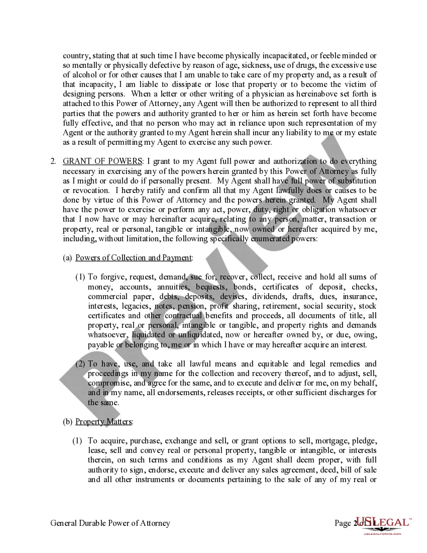 Get General Durable Power of Attorney for Property and Finances or Financial Effective upon Disability Preview General Durable Power of Attorney for Property and Finances or Financial Effective upon Disability