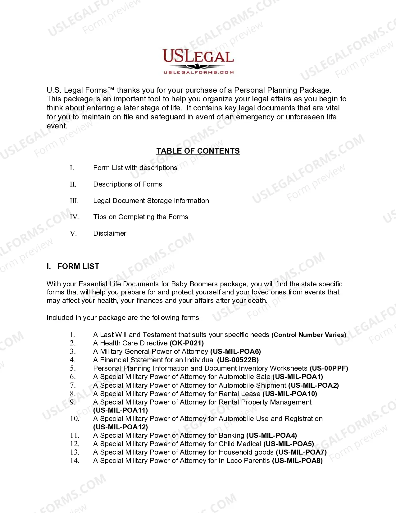 Preview Oklahoma Essential Legal Life Documents for Military Personnel