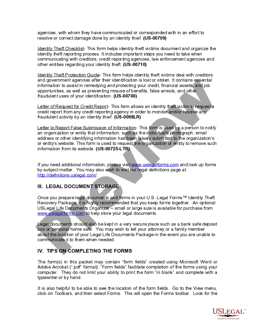 Get Oklahoma Identity Theft Recovery Package Preview Oklahoma Identity Theft Recovery Package