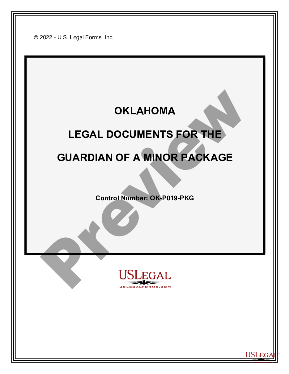 page 0 Legal Documents for the Guardian of a Minor Package preview