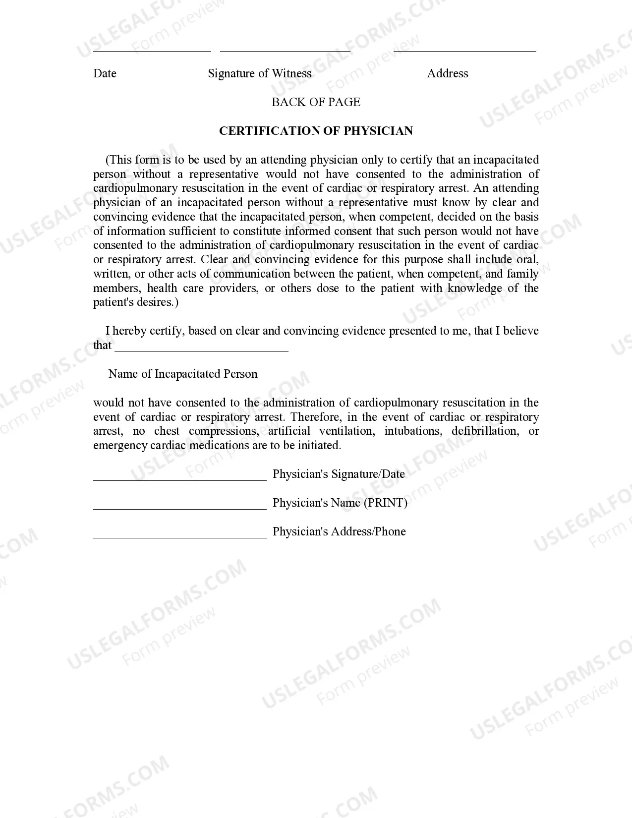 Preview Health Care Proxy - Oklahoma Do Not Resuscitate form - DNR - Statutory form