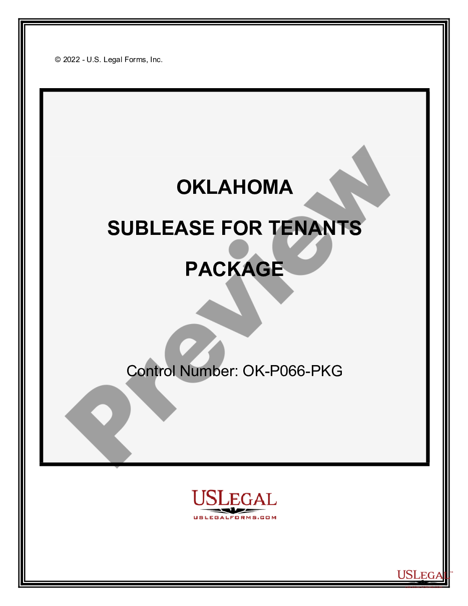 page 0 Landlord Tenant Sublease Package preview