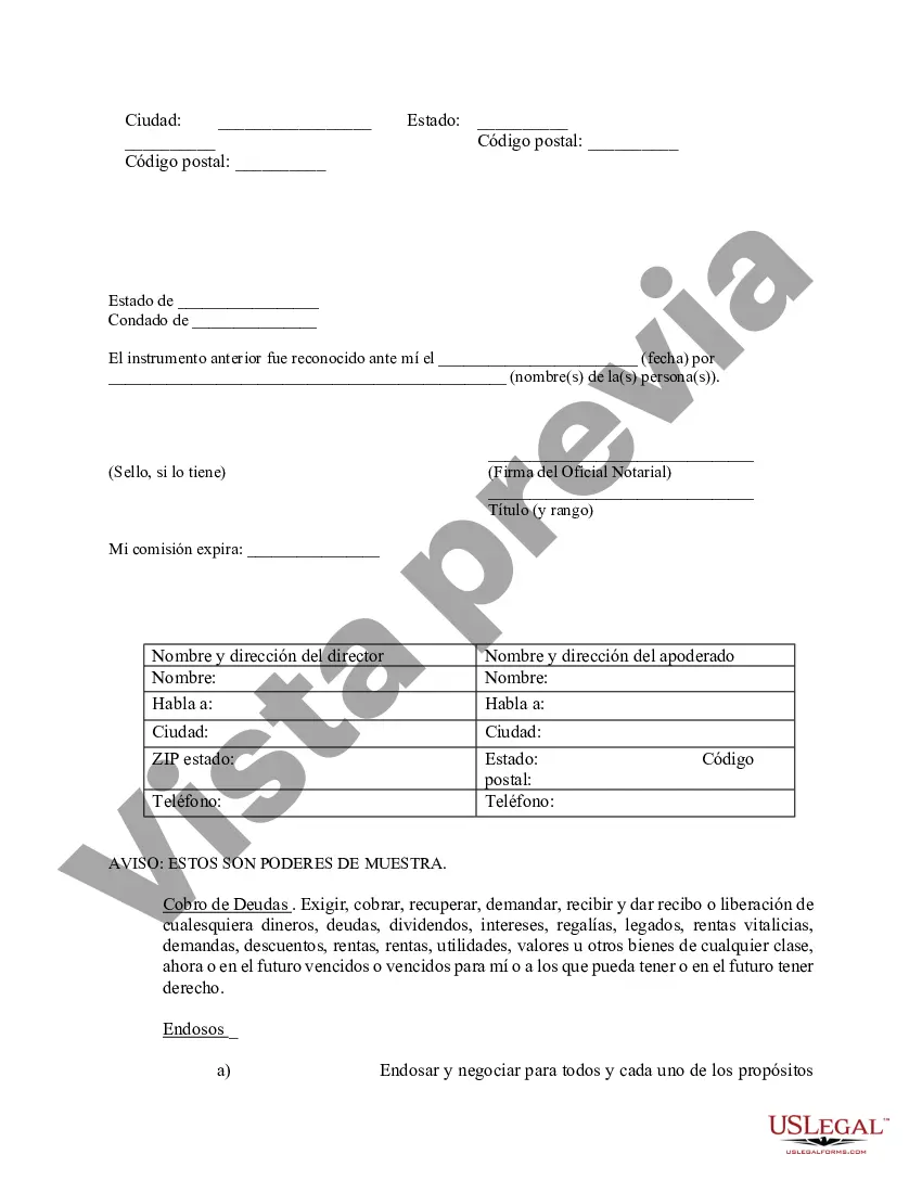 Preview Poder notarial limitado en el que se especifican poderes con ejemplos de poderes incluidos