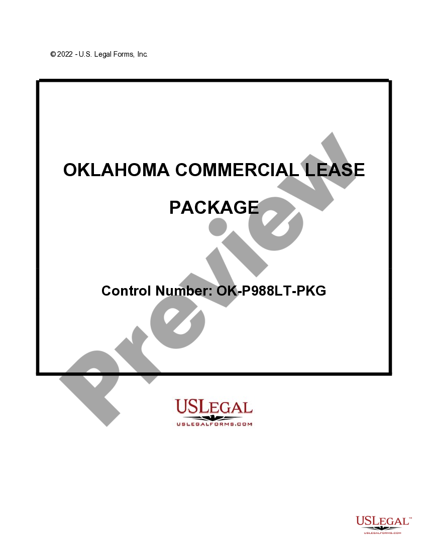 Oklahoma Commercial Lease Package US Legal Forms