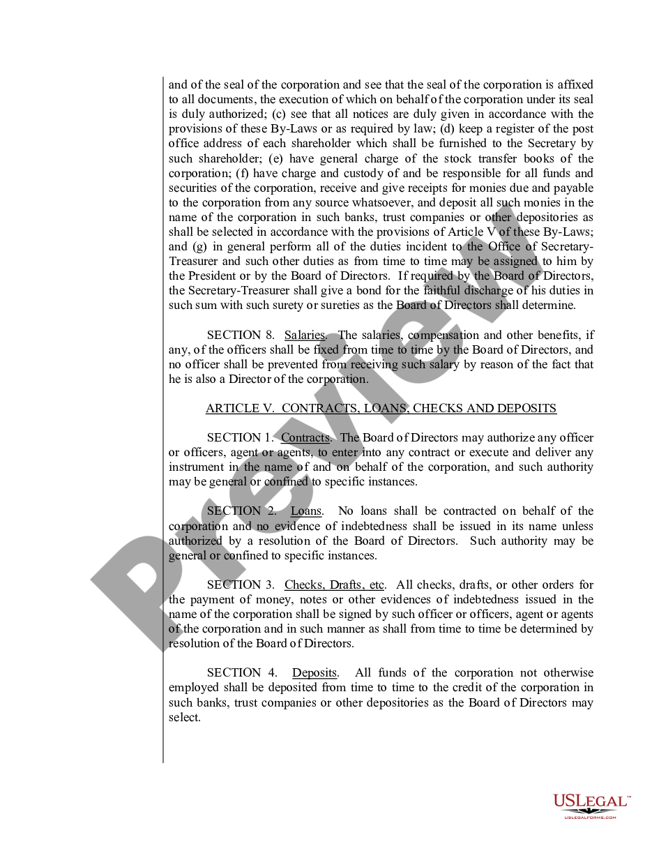 page 9 Sample Bylaws for an Oklahoma Professional Corporation preview