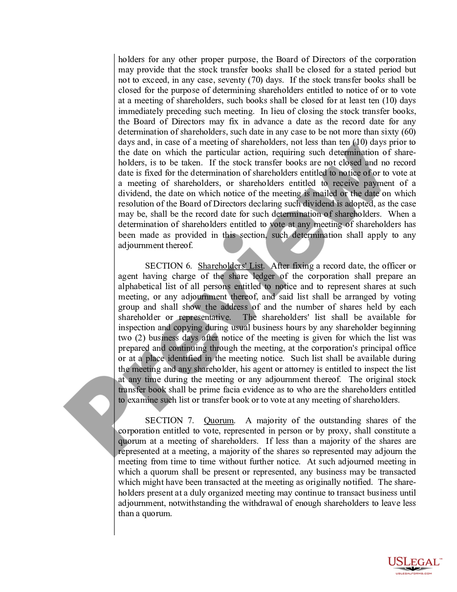 page 4 Sample Bylaws for an Oklahoma Professional Corporation preview