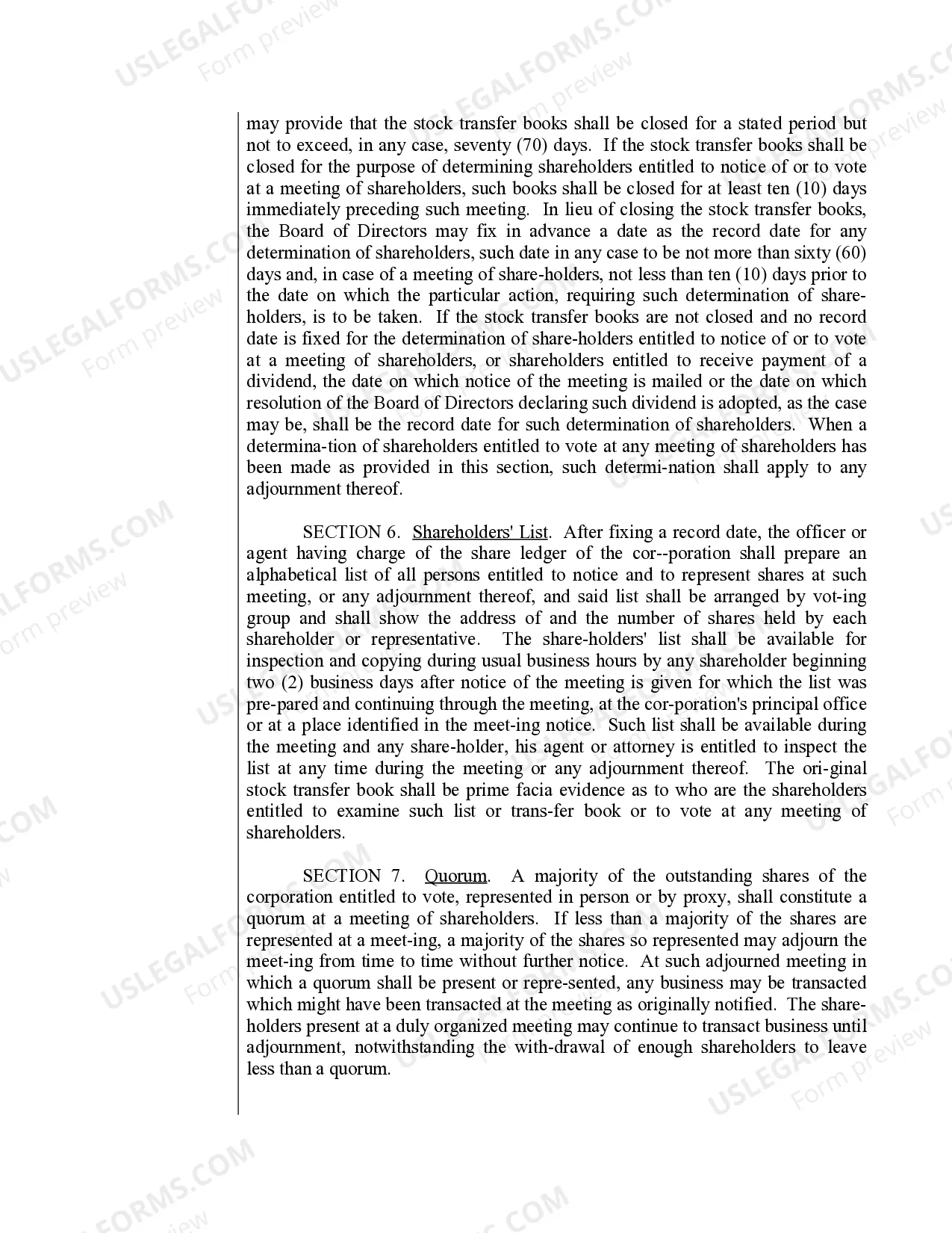 Preview Sample Bylaws for an Oklahoma Professional Corporation