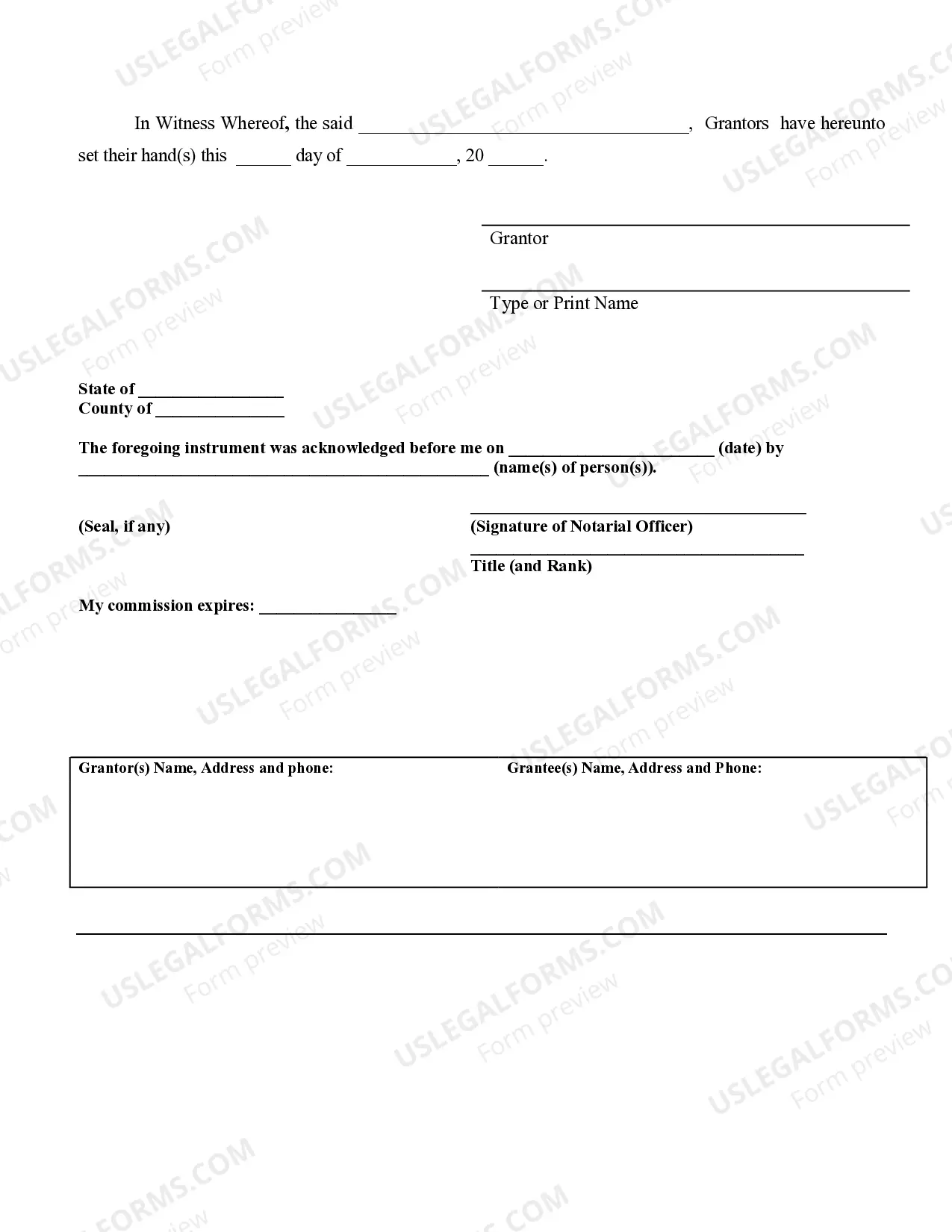 Preview Warranty Deed to Separate Property of One Spouse to Both Spouses as Joint Tenants