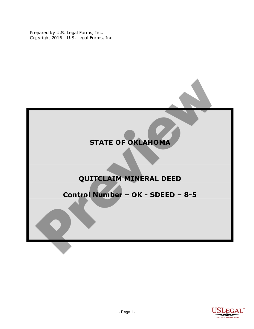 Oklahoma Quit Claim Deed Form Example Us Legal Forms 8771