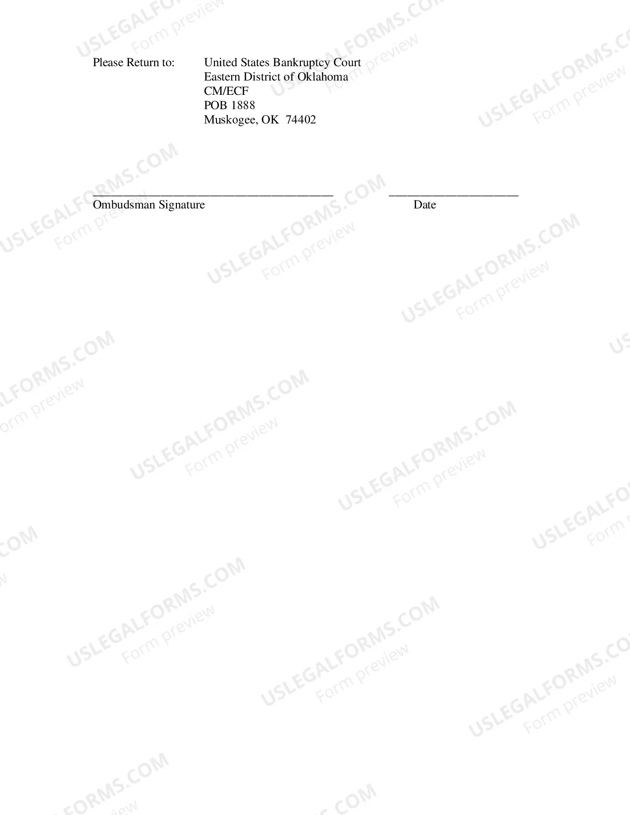 Preview Ombudsman Registration Form