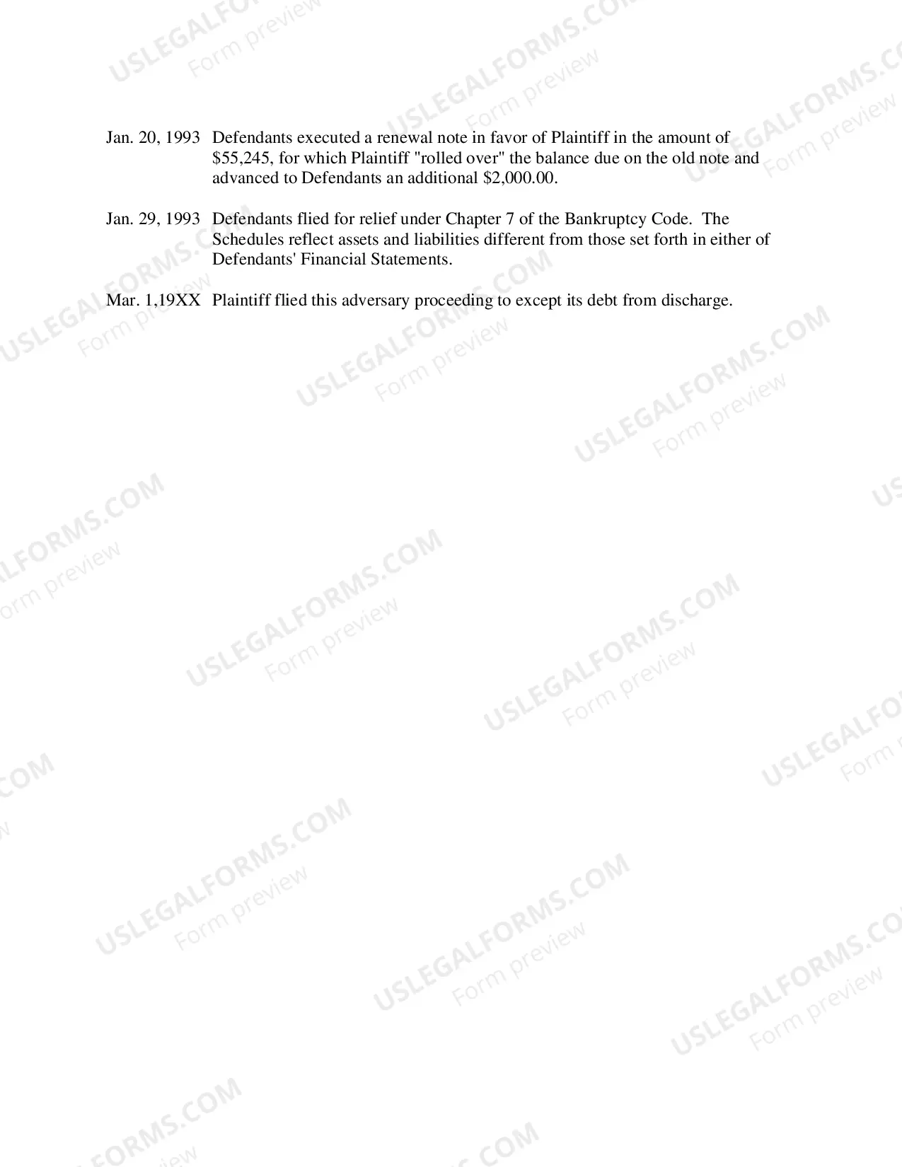 Preview Sample Pre-Trial Order