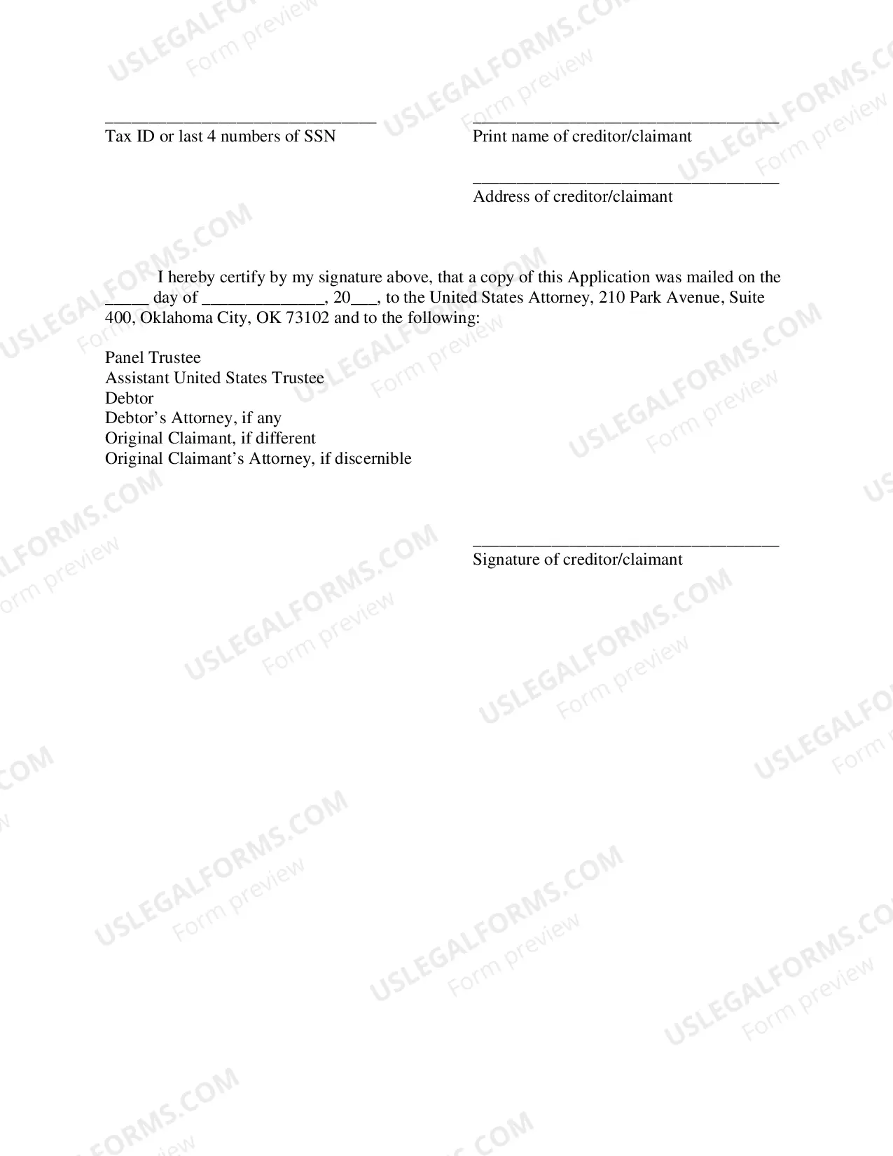 Preview Unclaimed Funds (Instructions; Application for Order; Affidavit of Creditor/Claimant)
