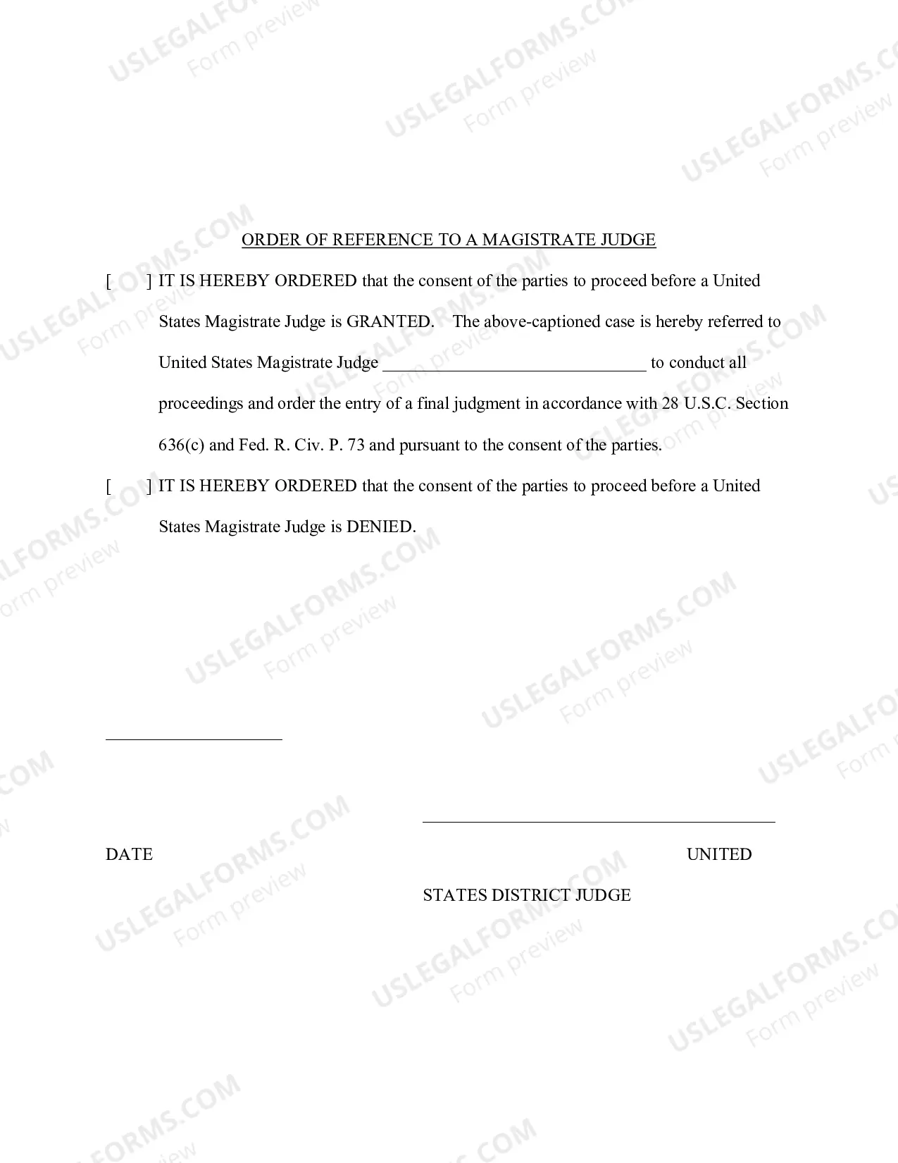 Preview Consent Form - DO NOT DOCKET