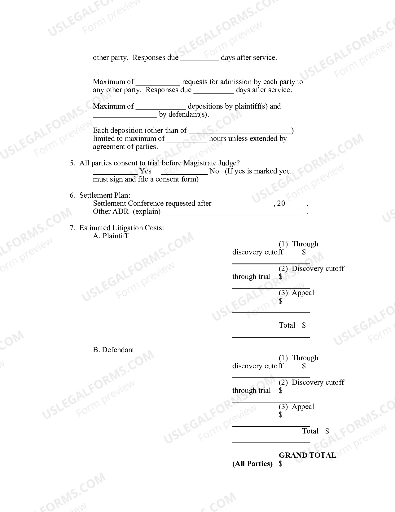 Preview Joint Status Report - Judge Payne