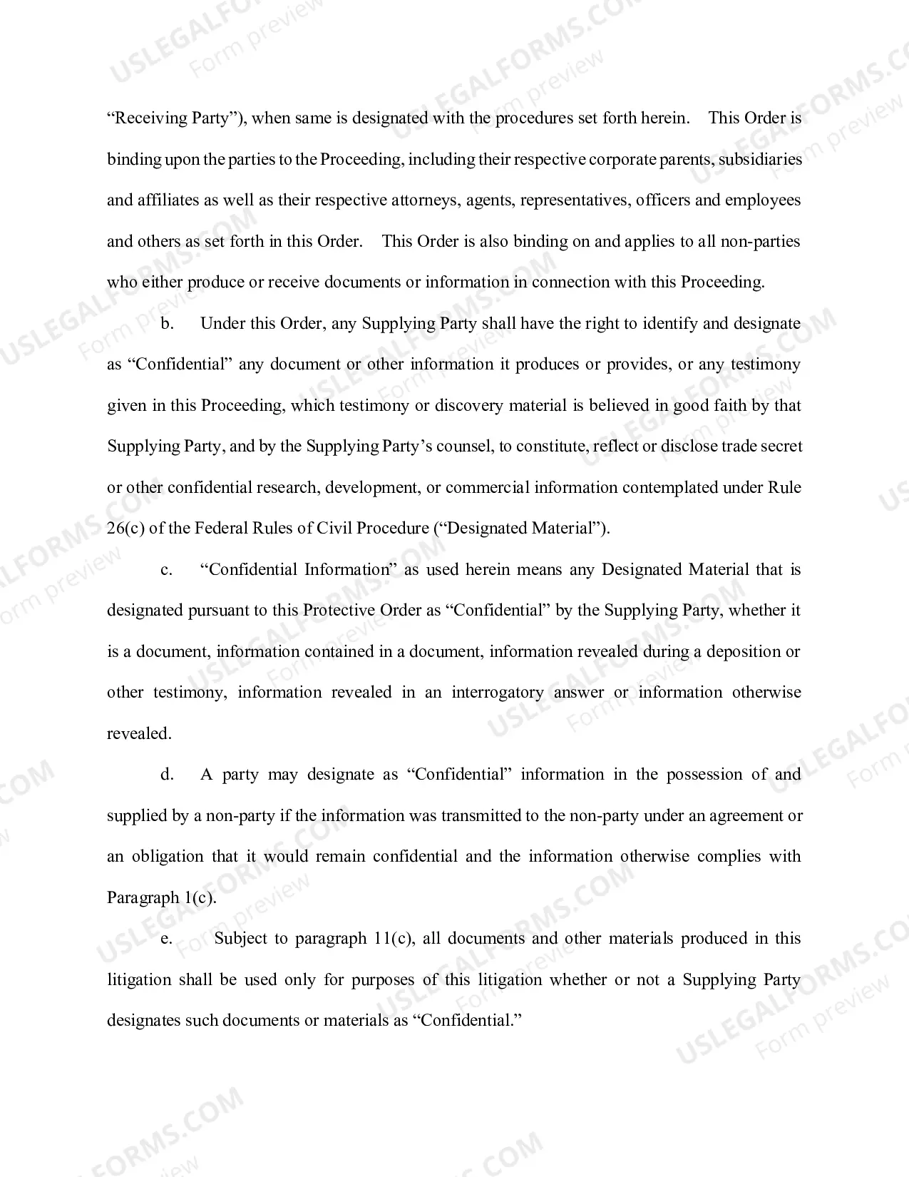 Preview Discovery Protective Order Package w/o Highly Confidential Language (PDF Version) (CV-29)