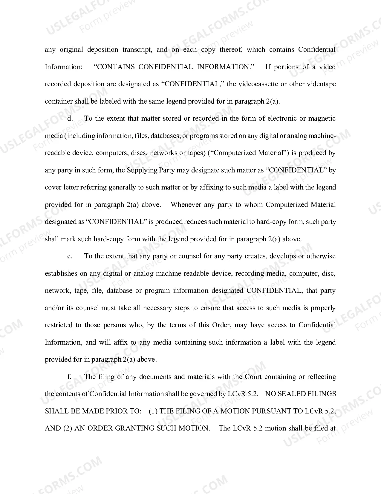 Preview Discovery Protective Order Package w/o Highly Confidential Language (PDF Version) (CV-29)