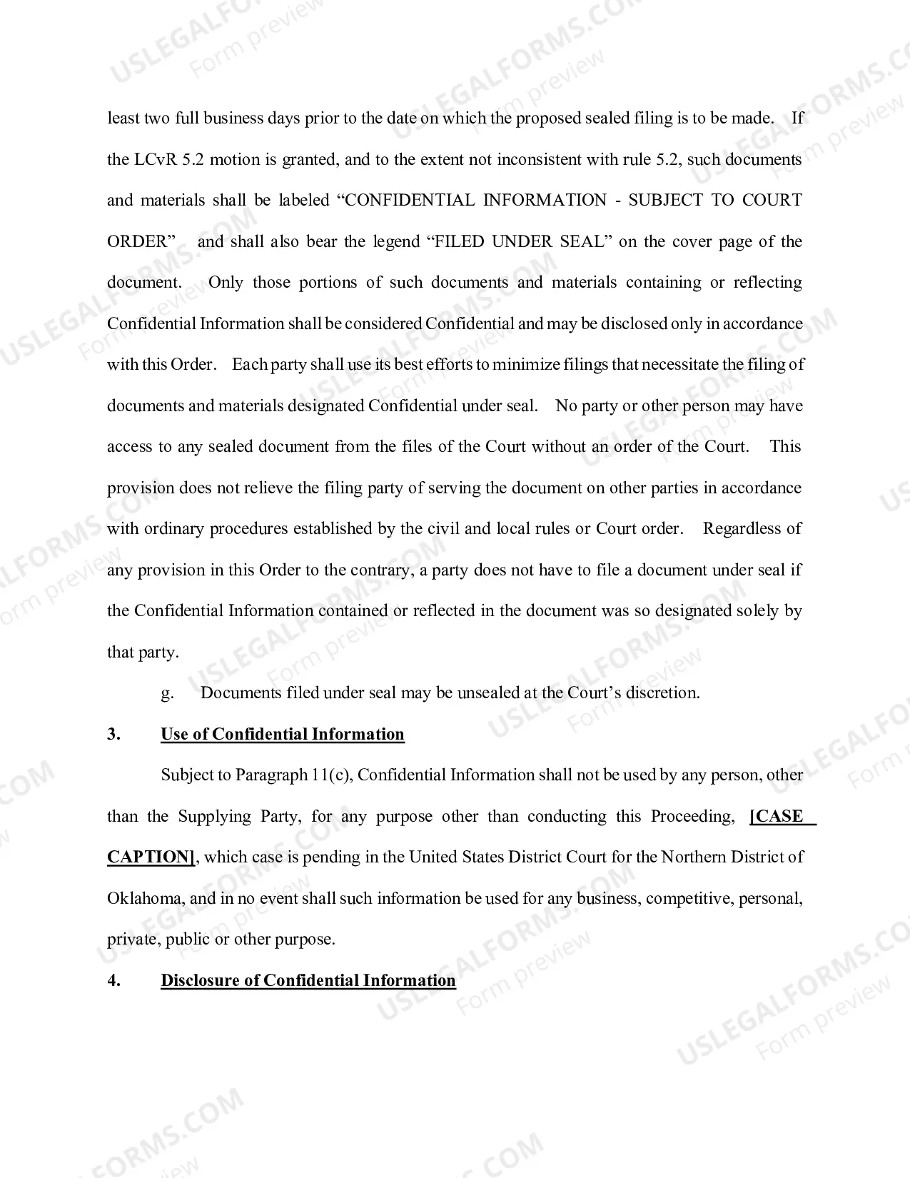Preview Discovery Protective Order Package w/o Highly Confidential Language (PDF Version) (CV-29)