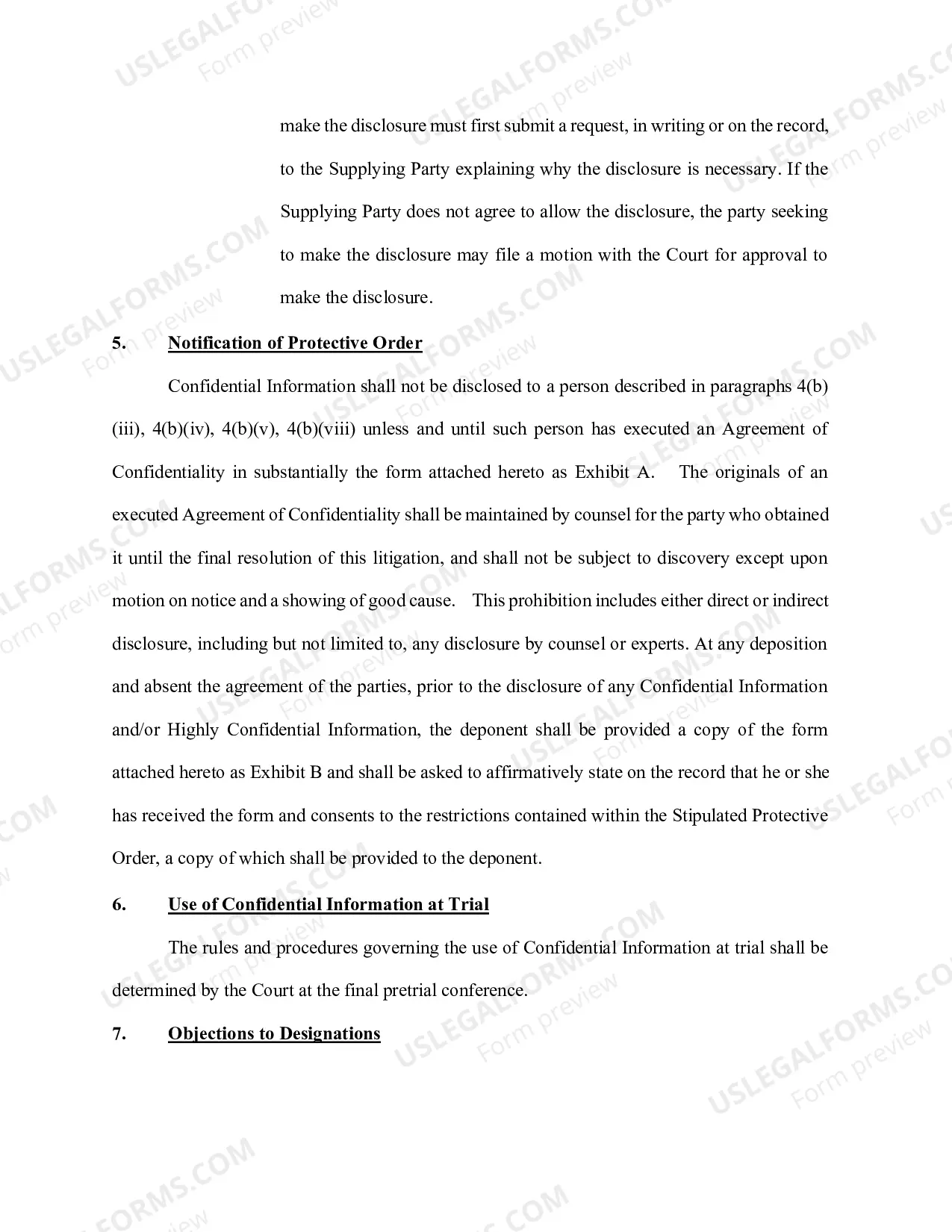 Preview Discovery Protective Order Package w/o Highly Confidential Language (PDF Version) (CV-29)