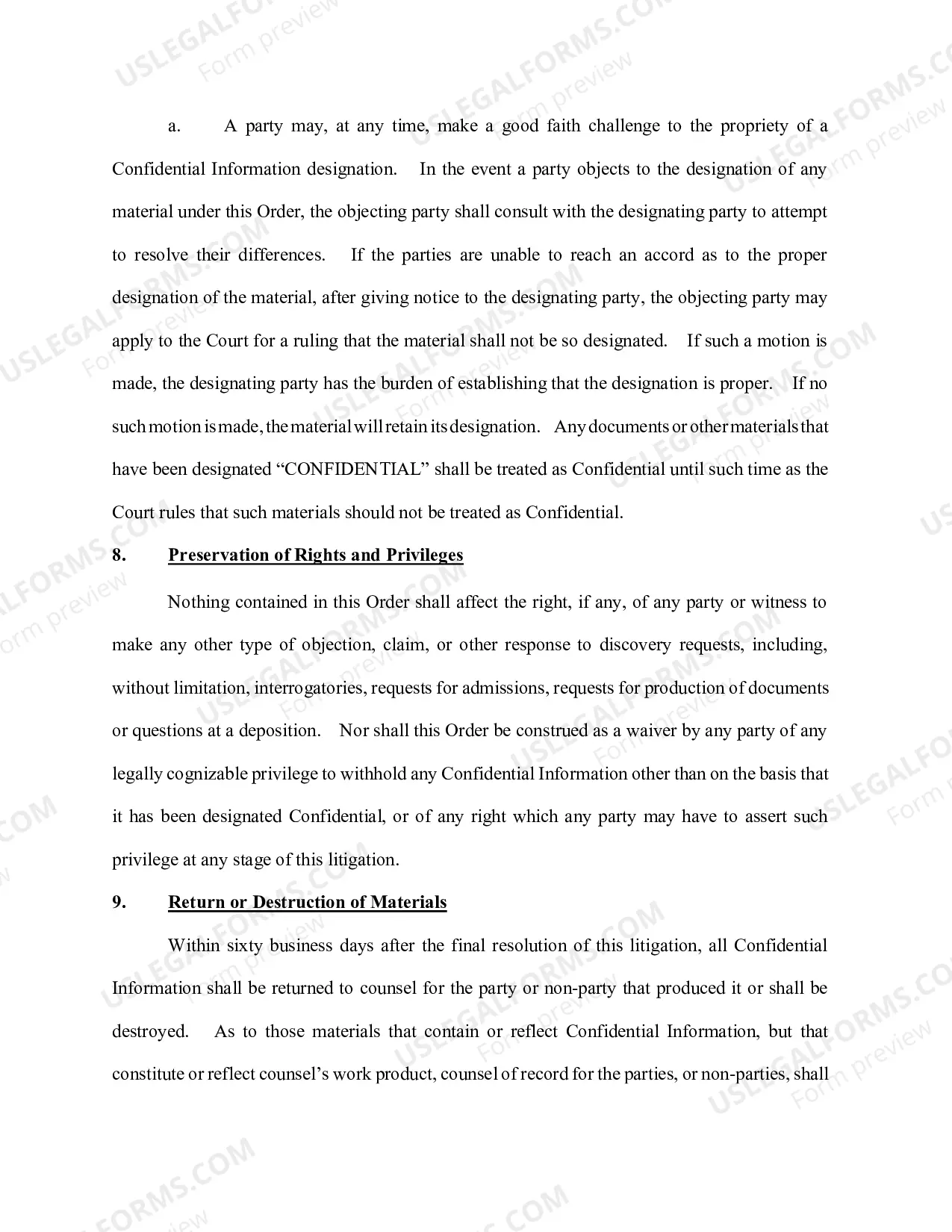 Preview Discovery Protective Order Package w/o Highly Confidential Language (PDF Version) (CV-29)