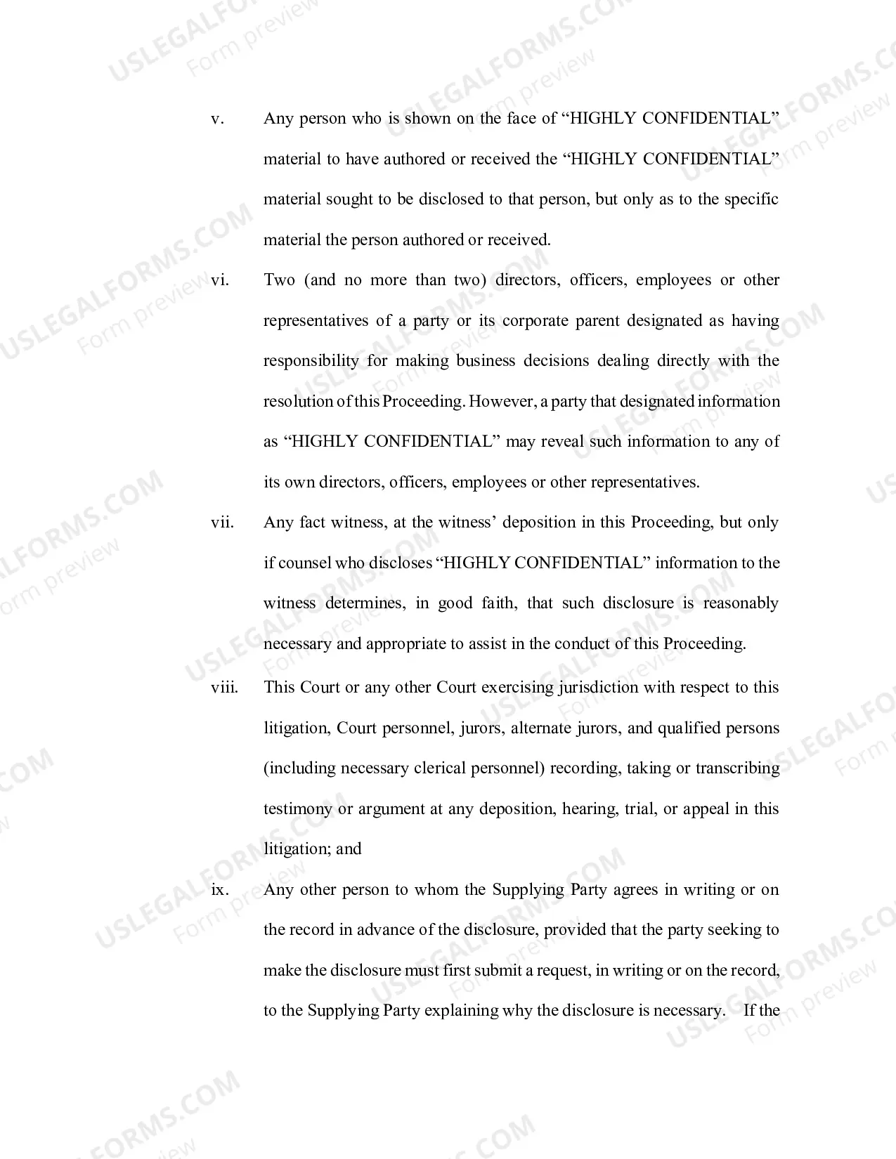 Preview Discovery Protective Order Package with Highly Confidential Language (PDF Version) (CV-29a)