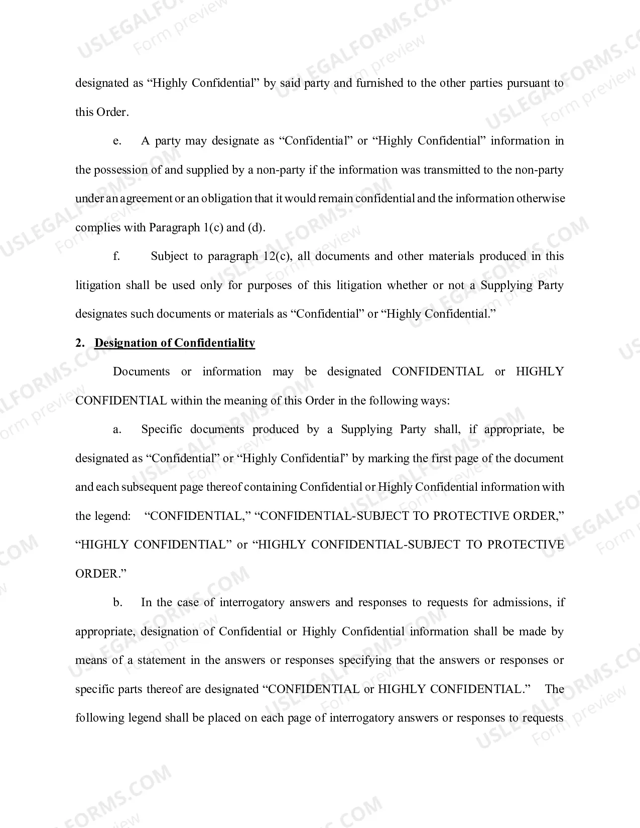 Preview Discovery Protective Order Package with Highly Confidential Language (PDF Version) (CV-29a)