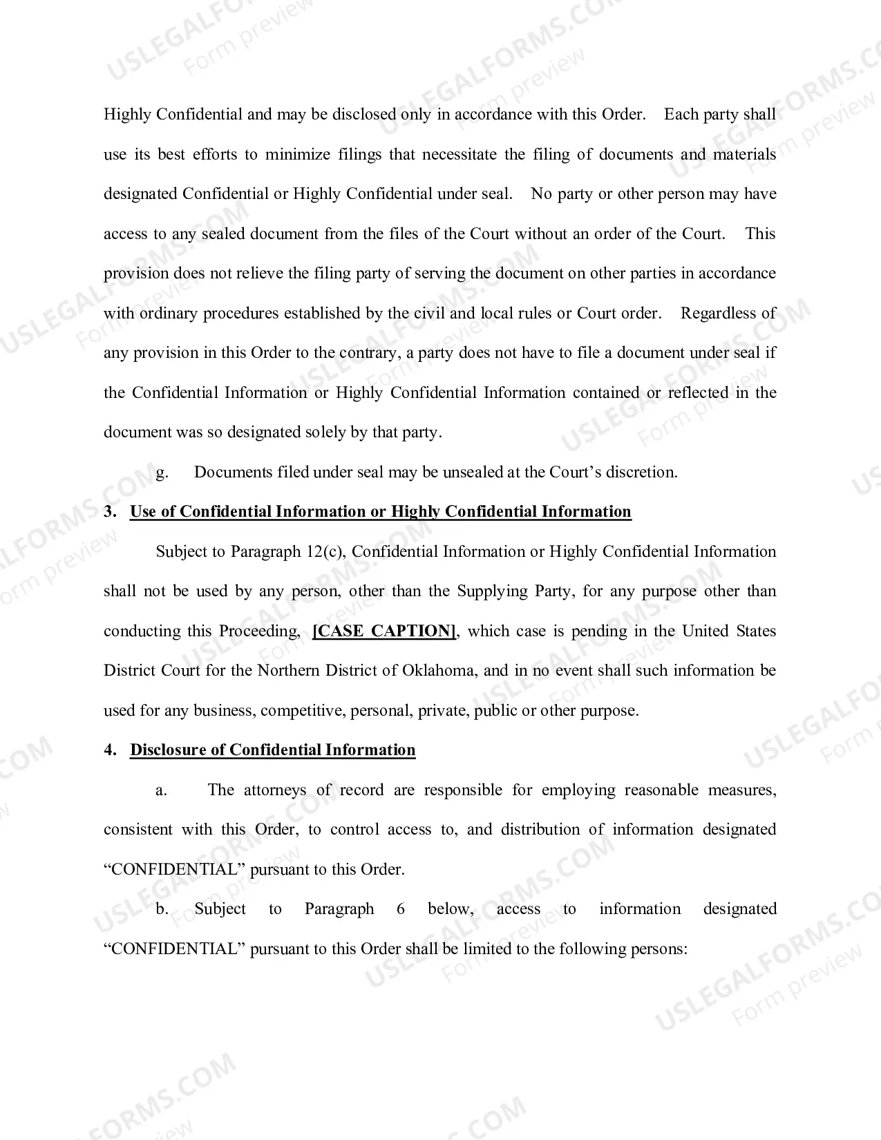 Preview Discovery Protective Order Package with Highly Confidential Language (PDF Version) (CV-29a)