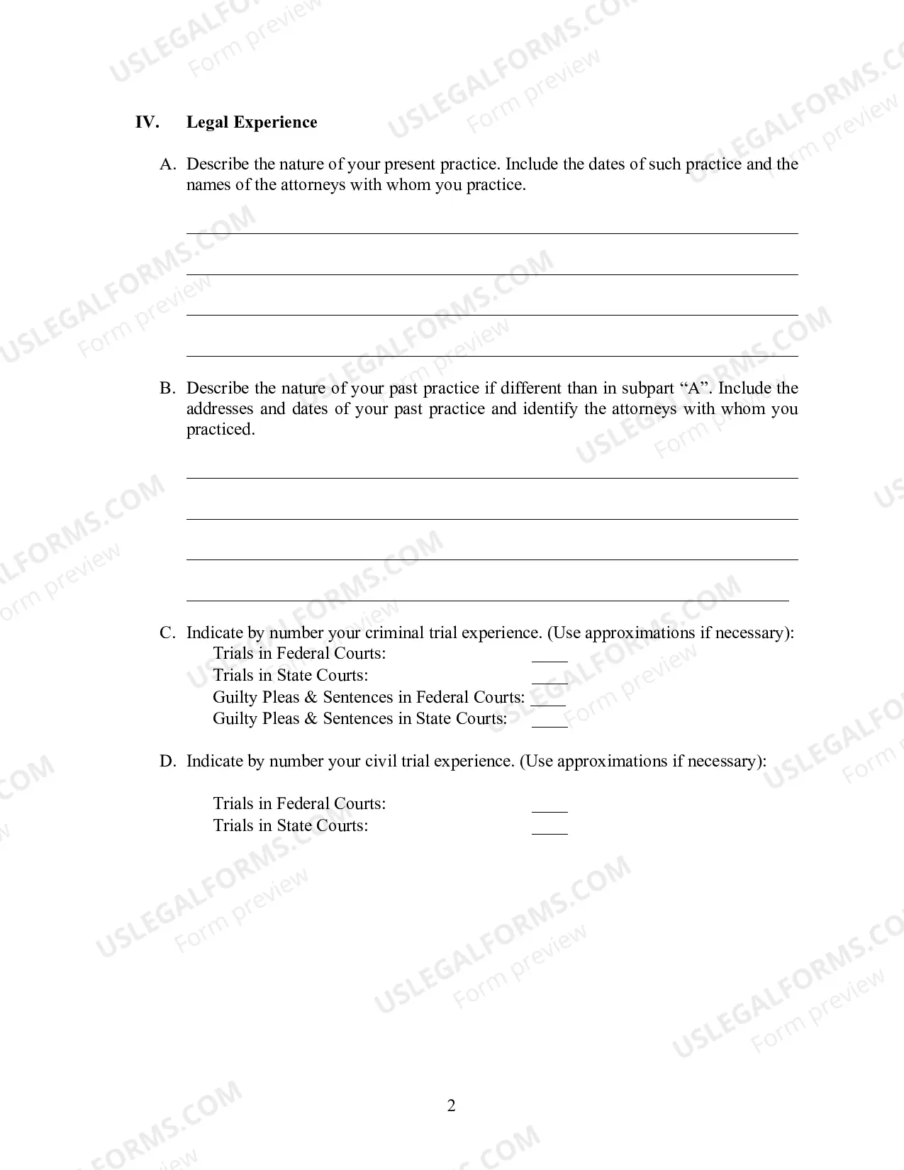 Preview CJA Application