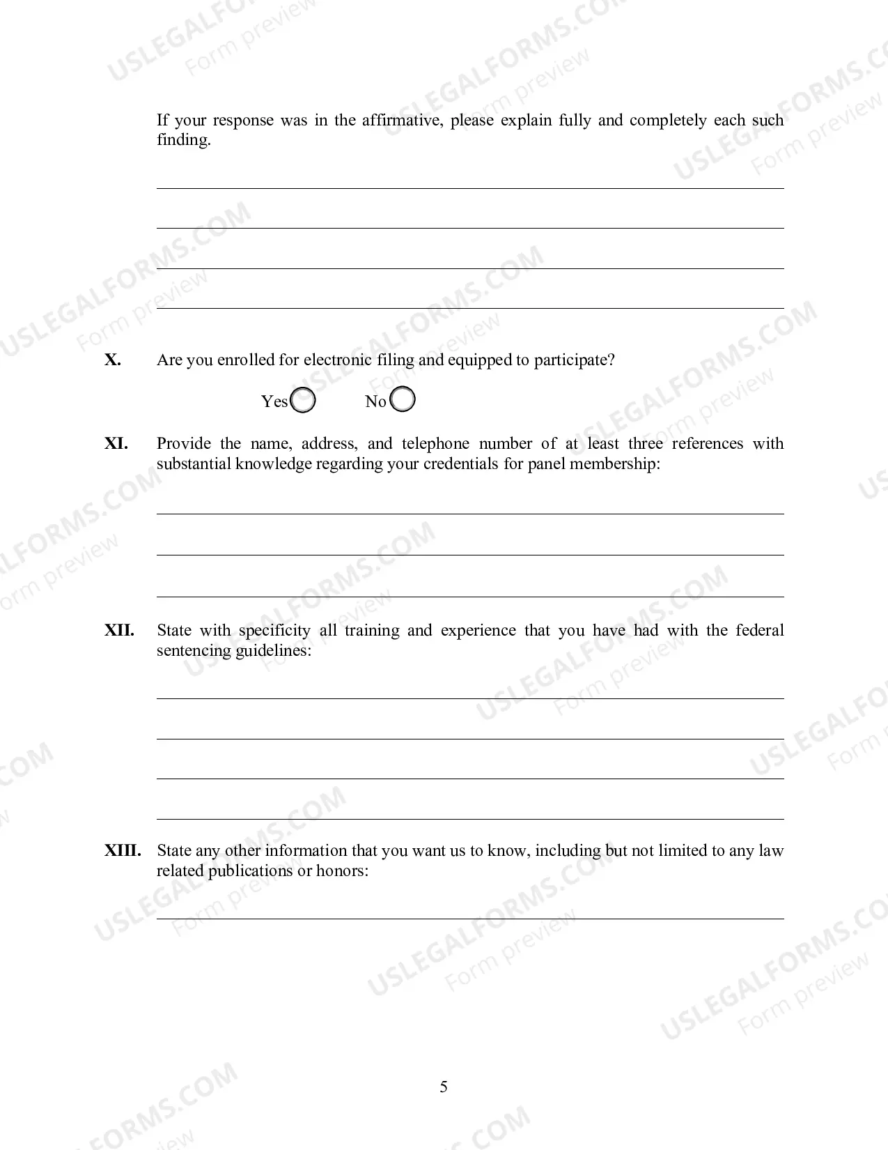 Preview CJA Application