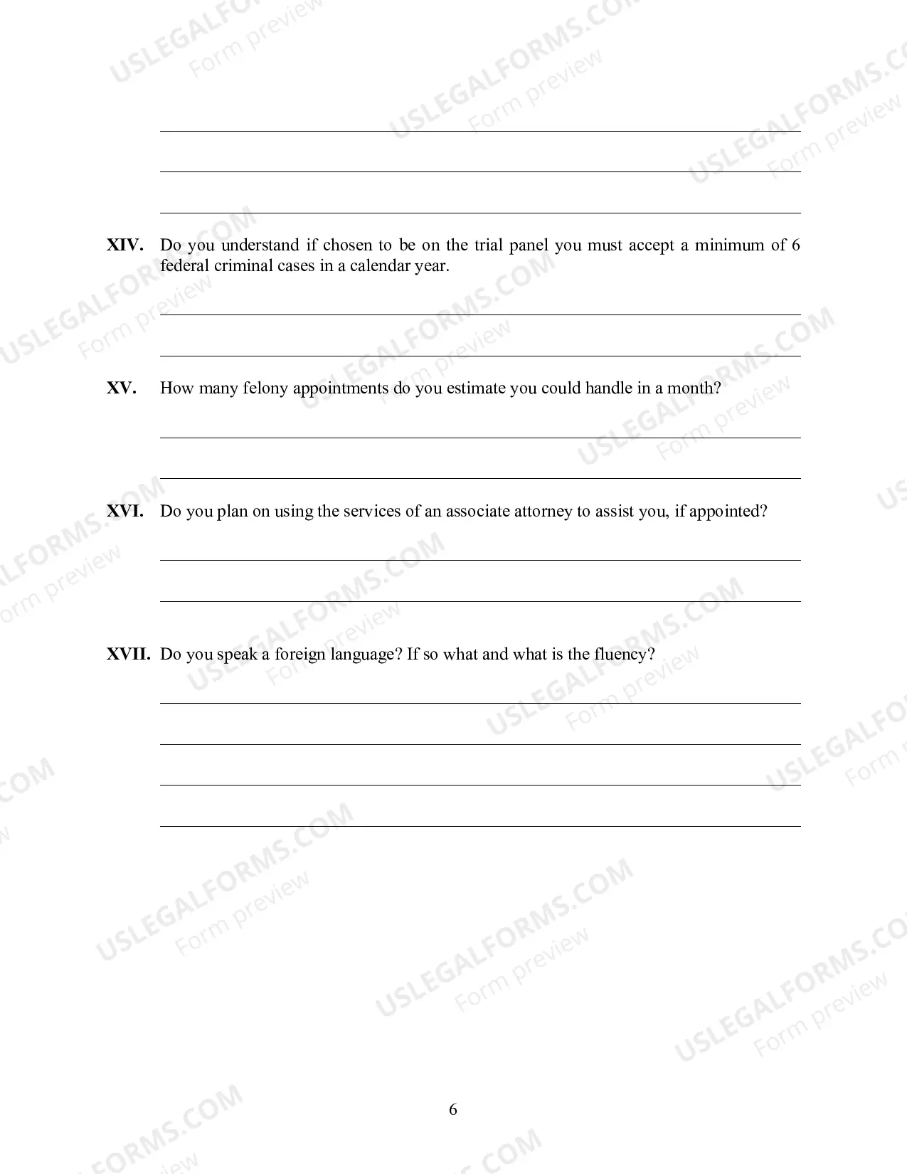 Preview CJA Application