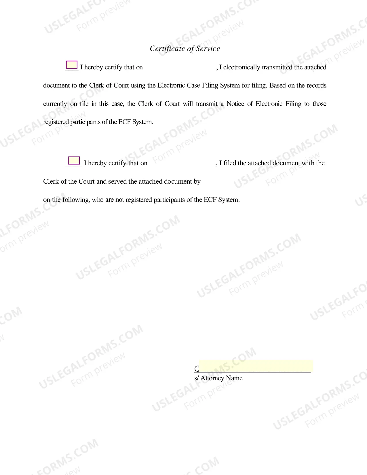Preview Attorney Appearance