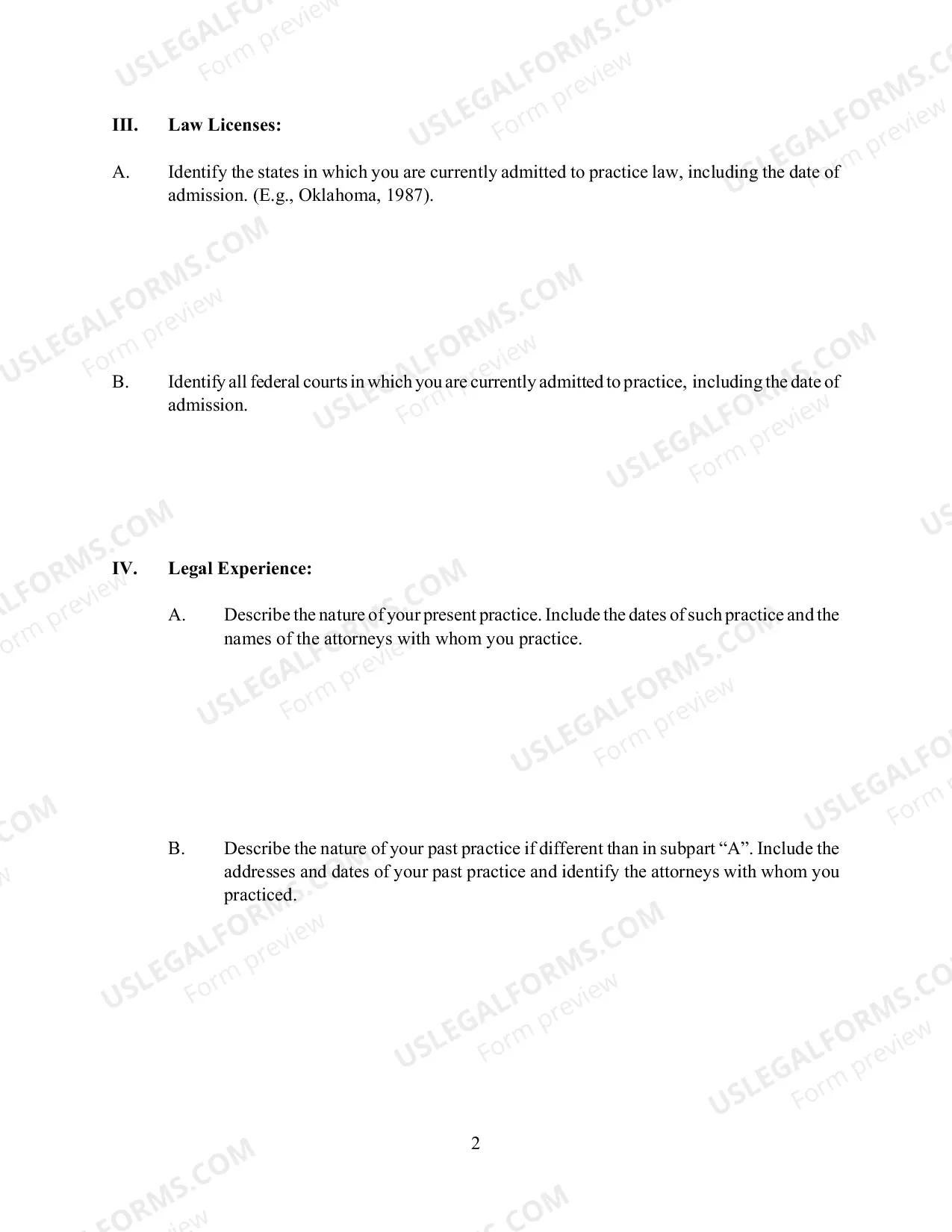 Preview Non Capital Habeas Corpus CJA Application