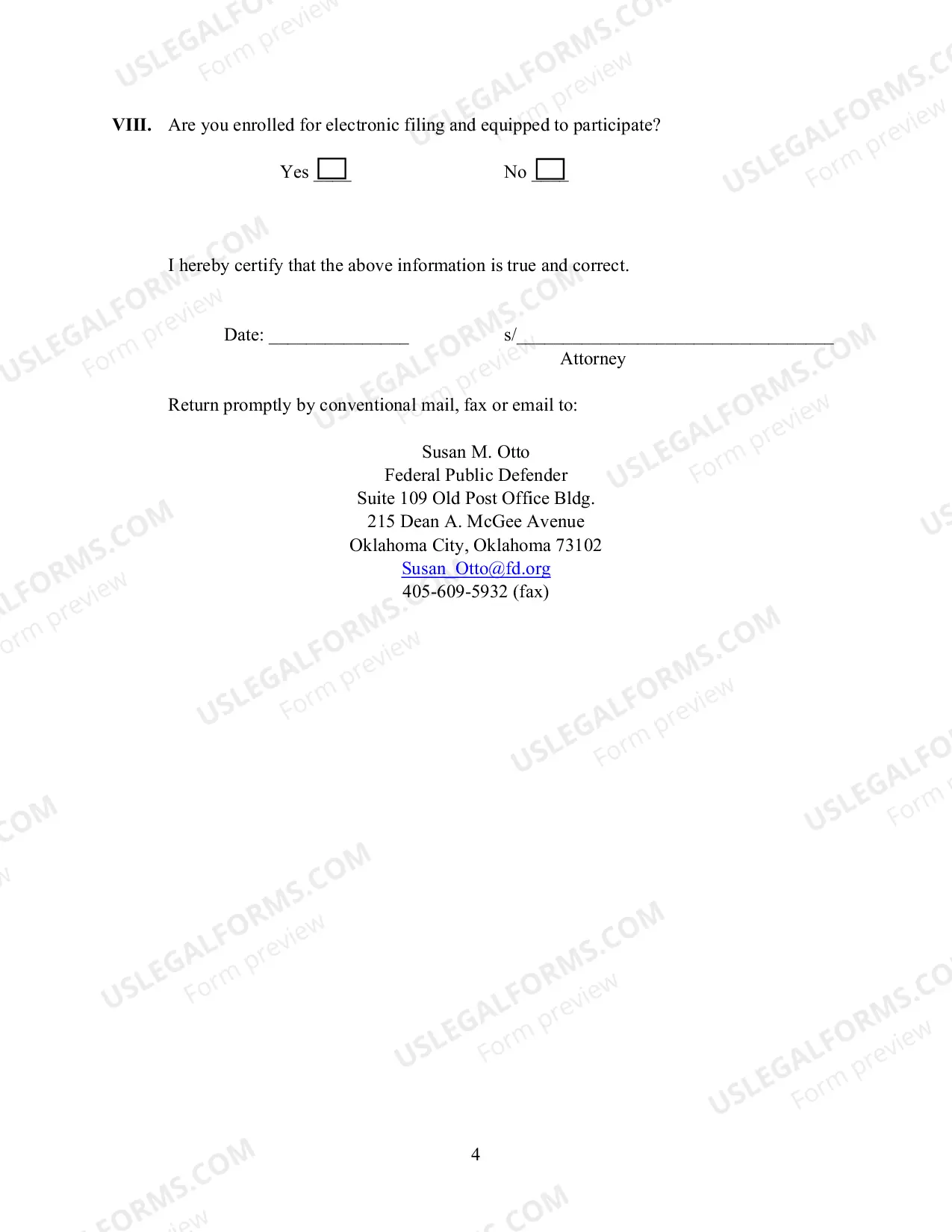 Preview Non Capital Habeas Corpus CJA Application