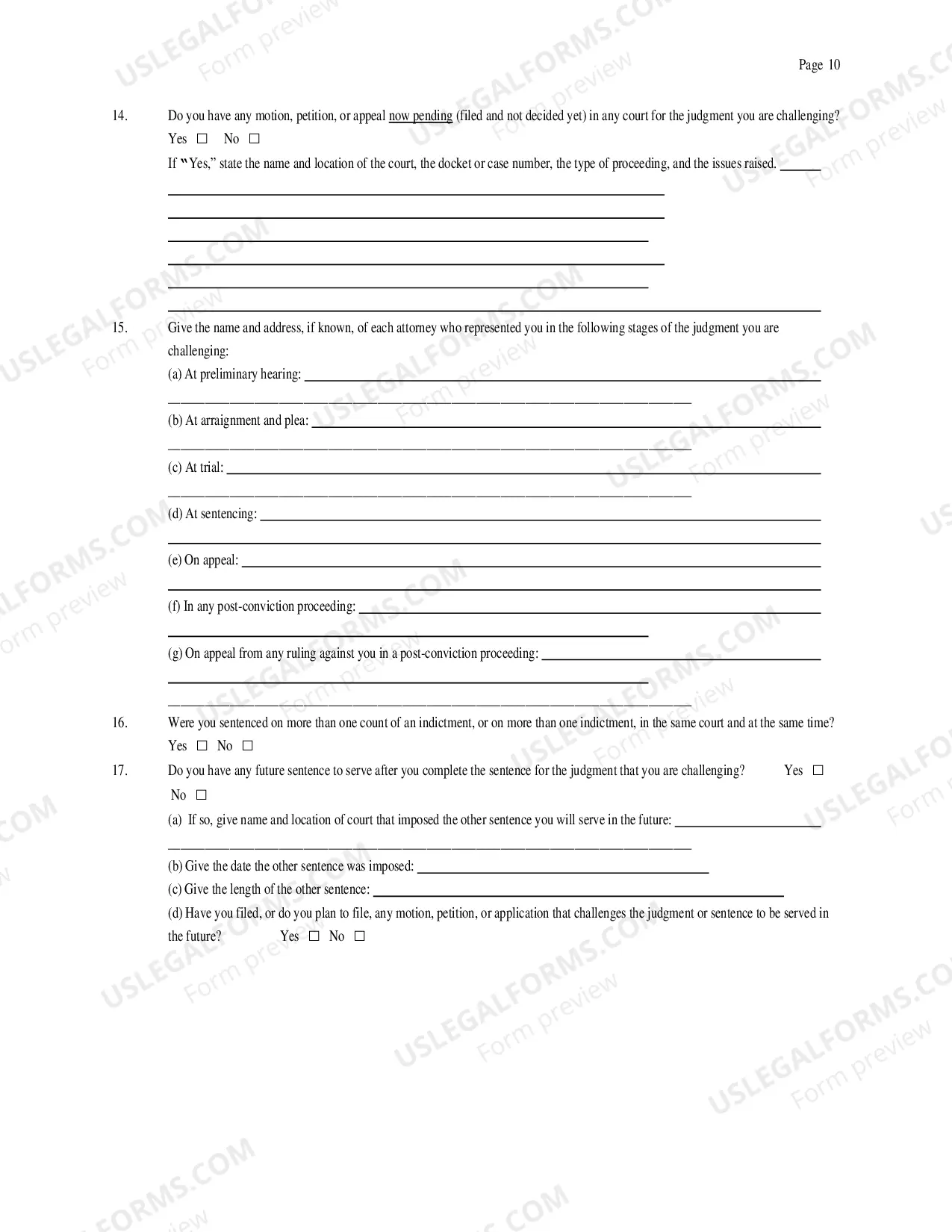 Preview Motion to Vacate, Set Aside, or Correct a Sentence(under 28 U.S.C. Sec. 2255)