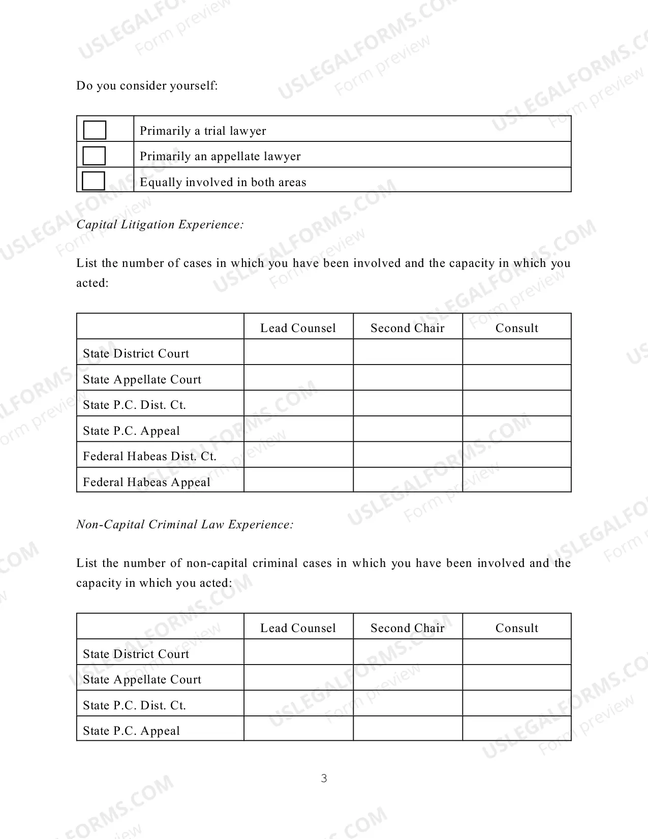 Preview Special Death Penalty Habeas Corpus Panel Application