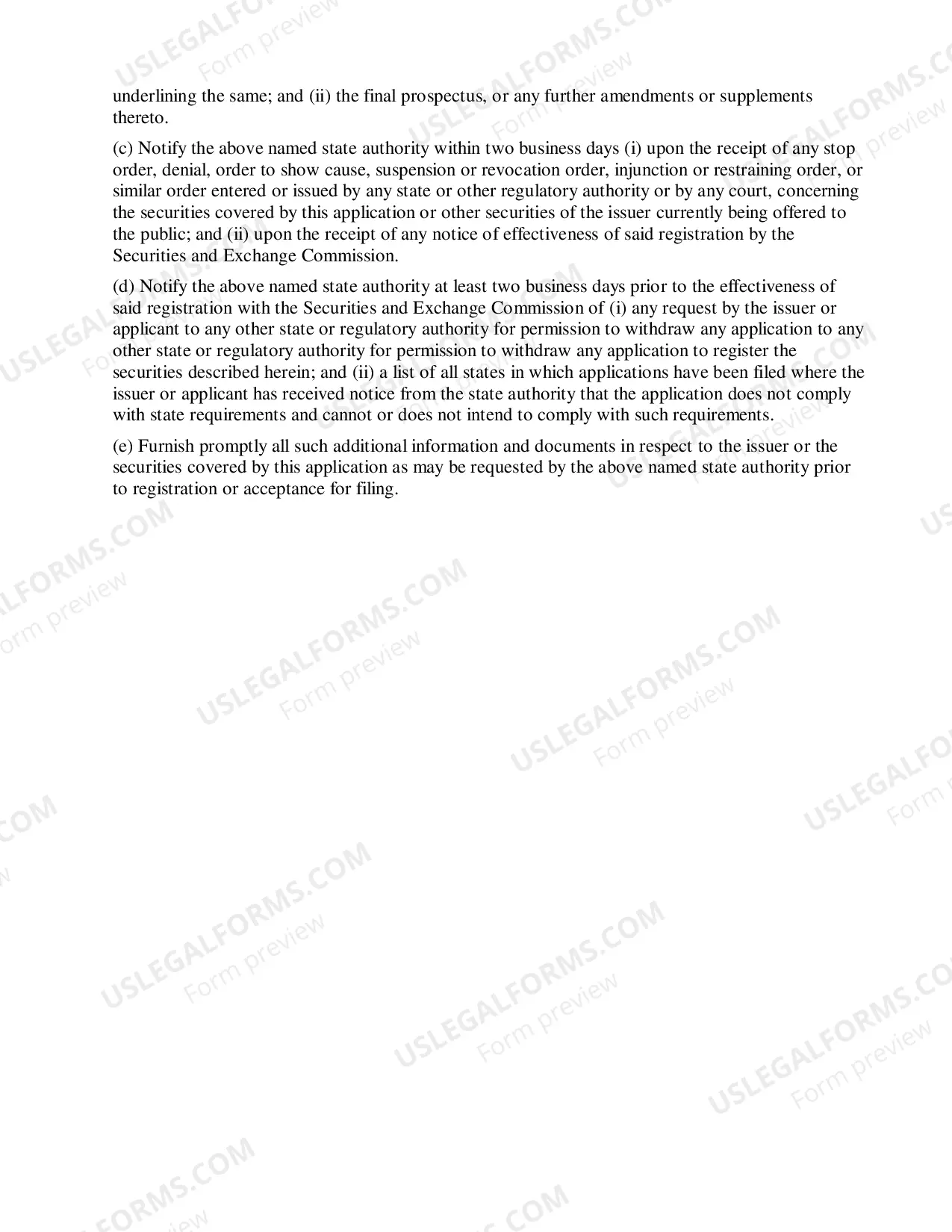 Preview Form U-1Uniform Application to Register Securities(.pdf)