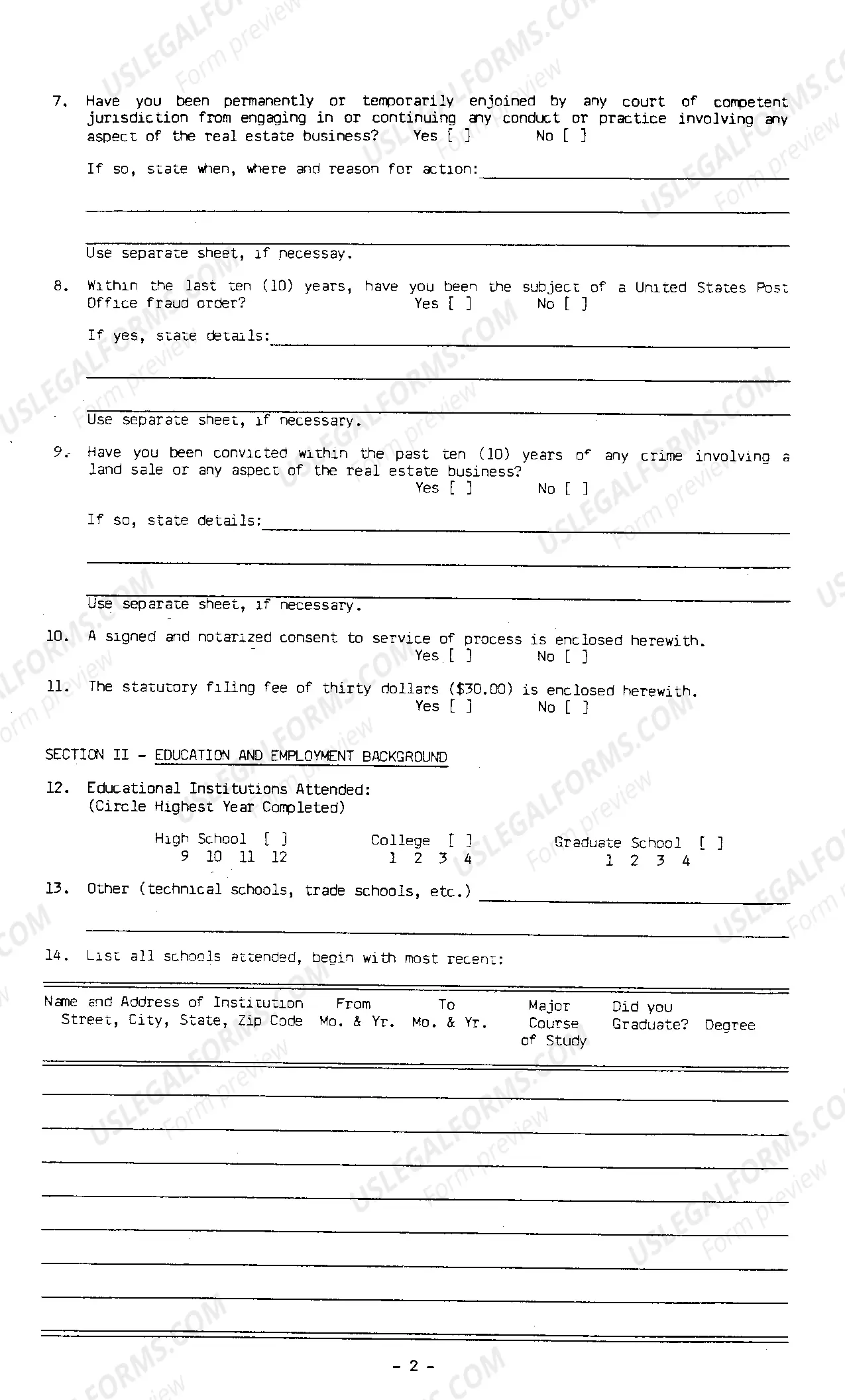 Preview Application for License for Subdivided Land Sales Agent(.pdf)